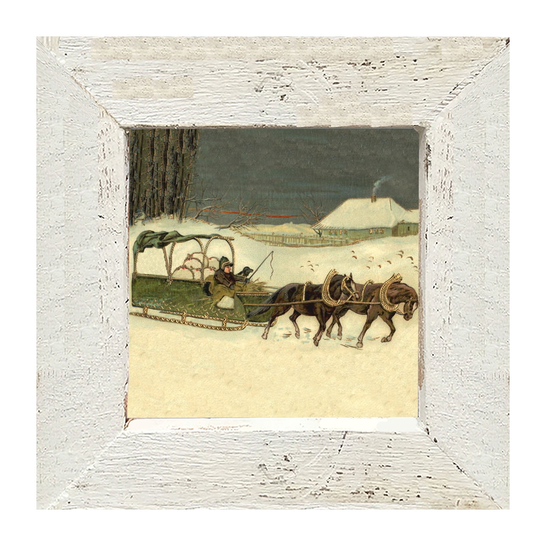 Winter Sleigh - Framed art