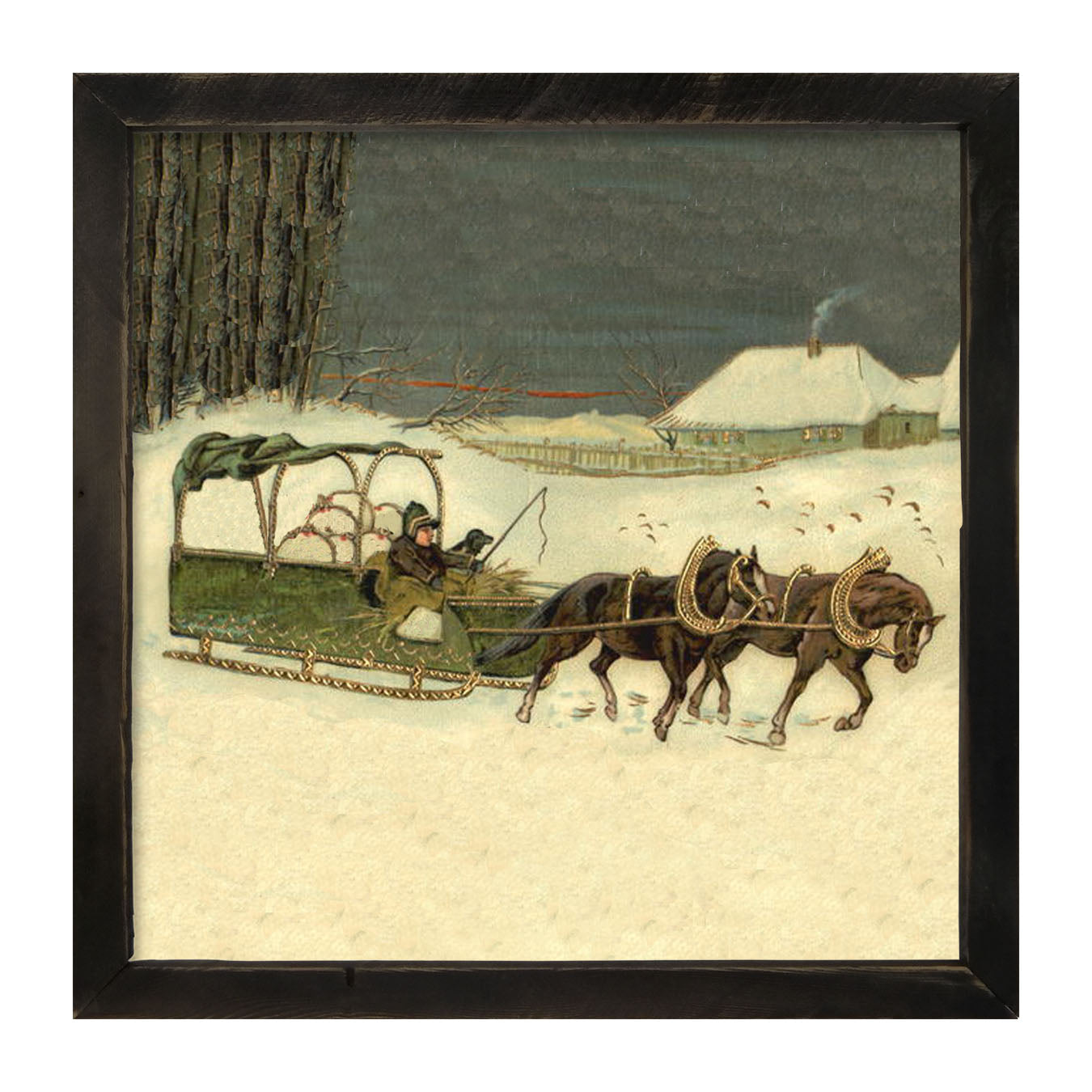 Winter Sleigh - Framed art