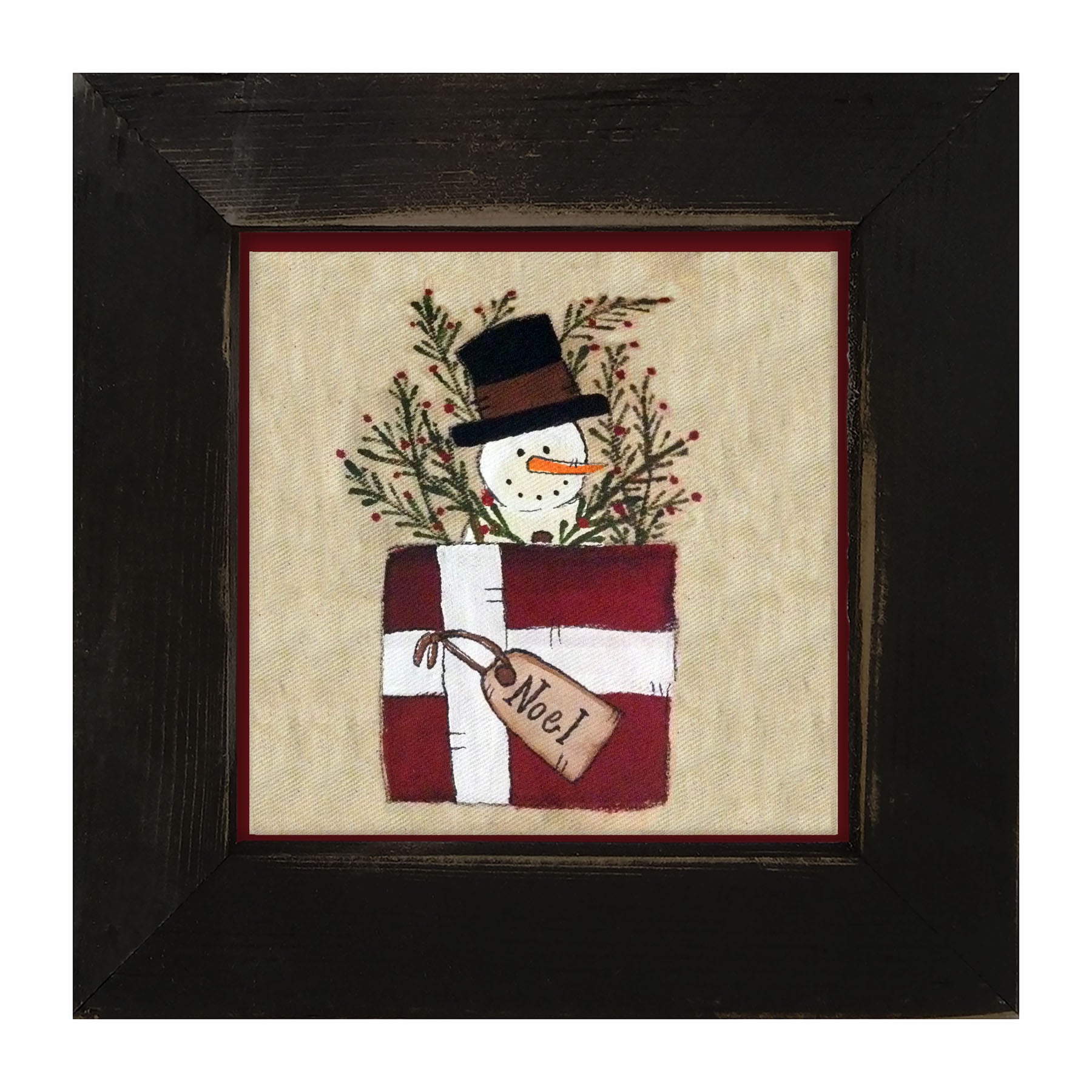 Snowman in Package - Framed art