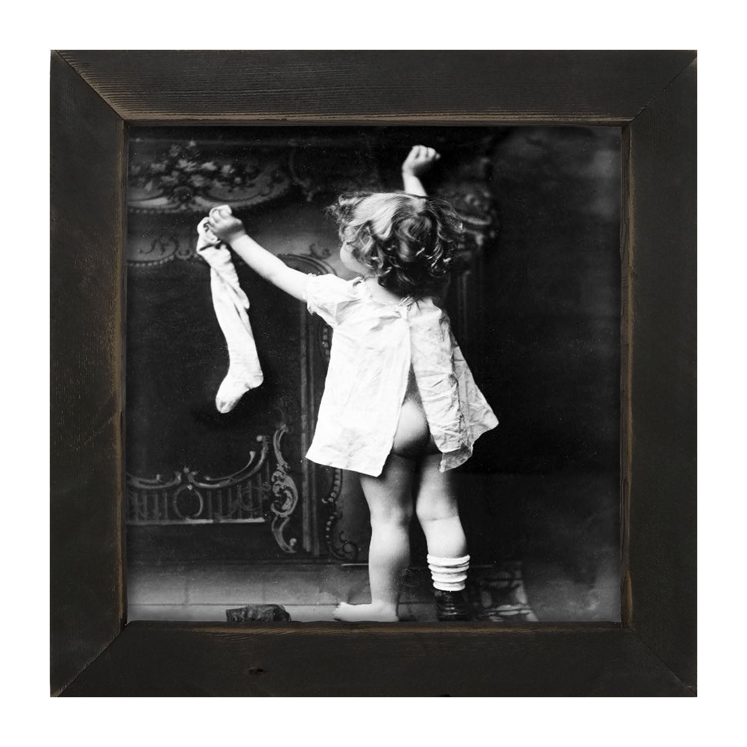 Hanging Her Stocking - Framed art
