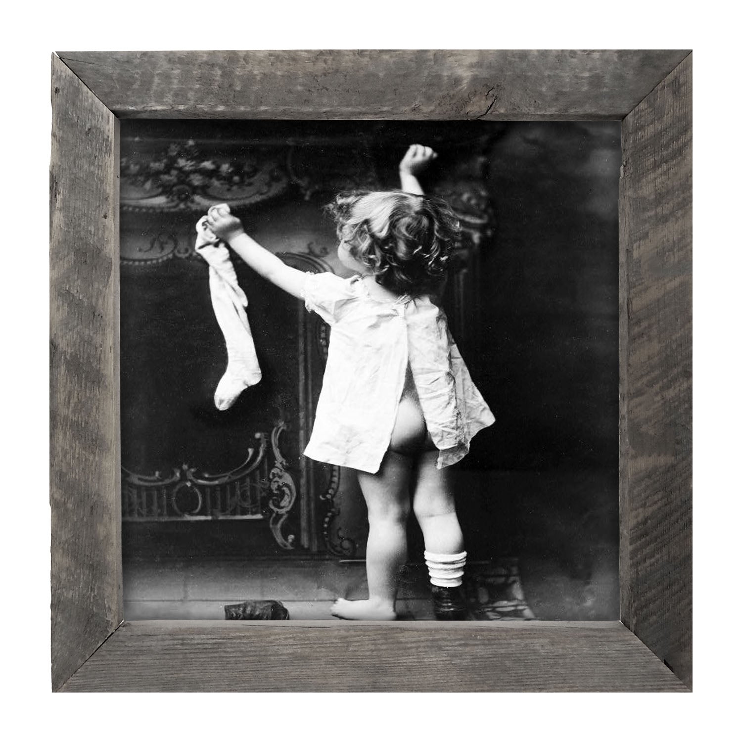 Hanging Her Stocking - Framed art
