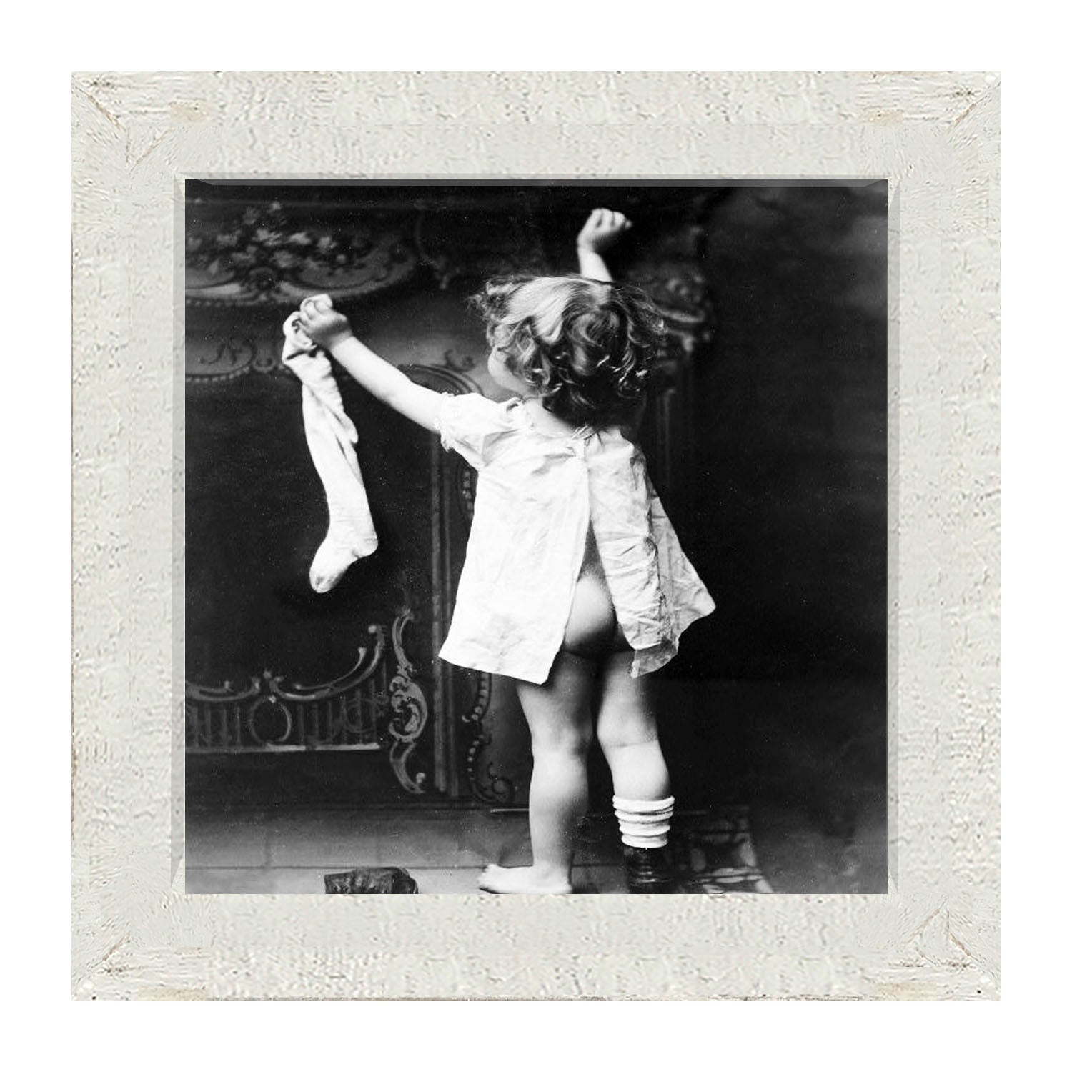Hanging Her Stocking - Framed art