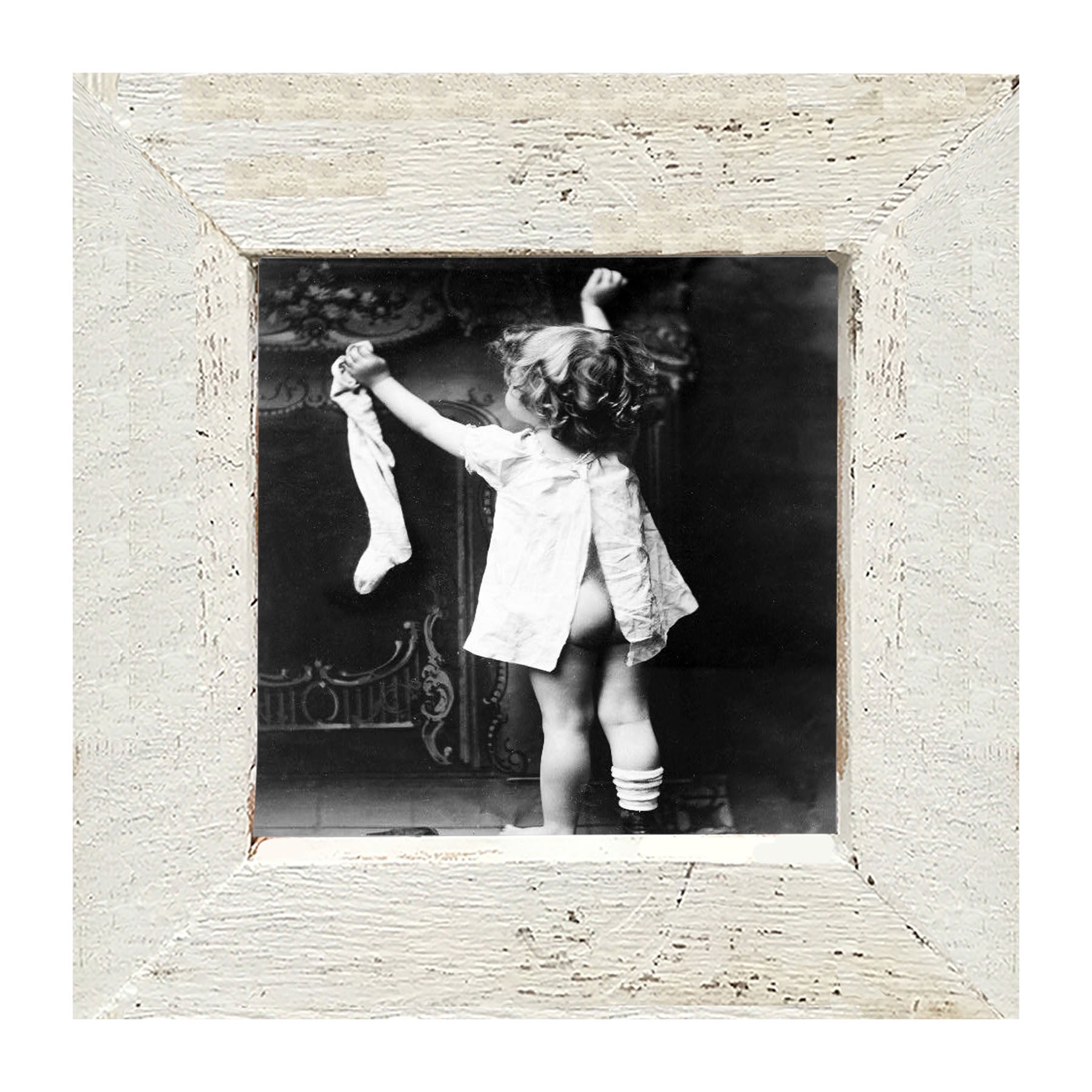 Hanging Her Stocking - Framed art