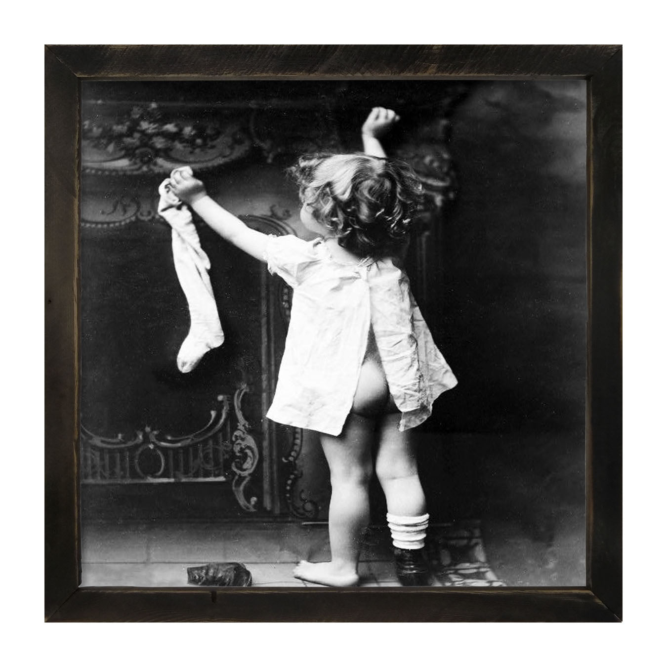 Hanging Her Stocking - Framed art