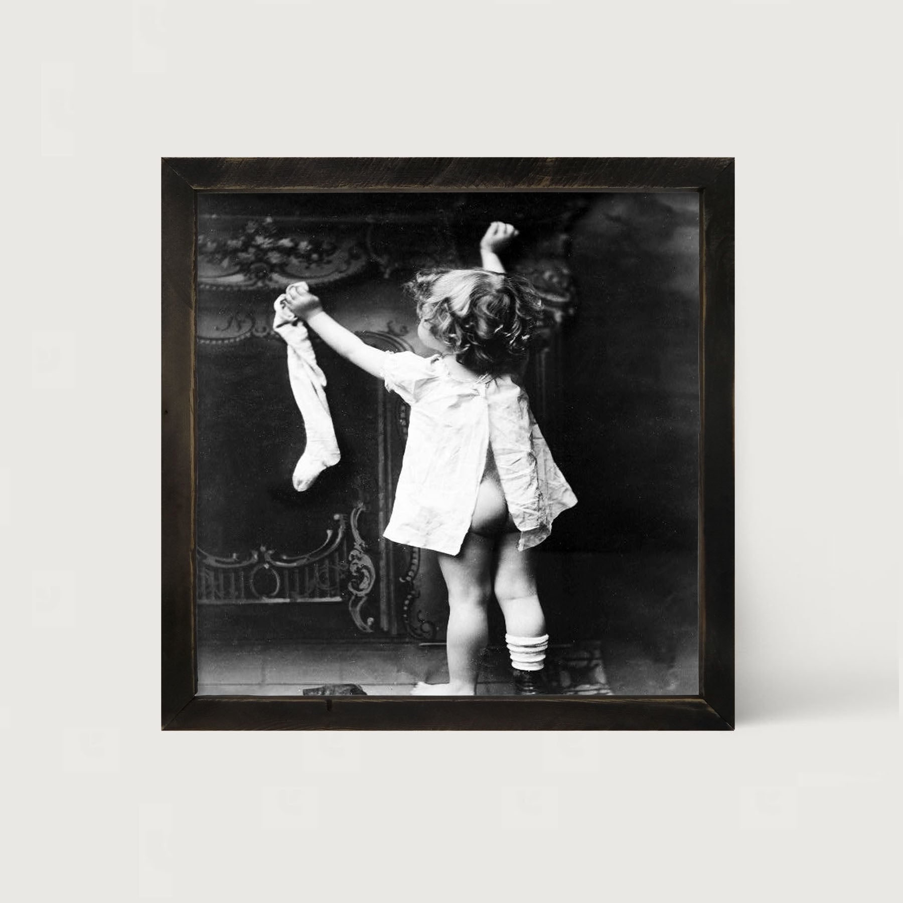 Hanging Her Stocking - Framed art