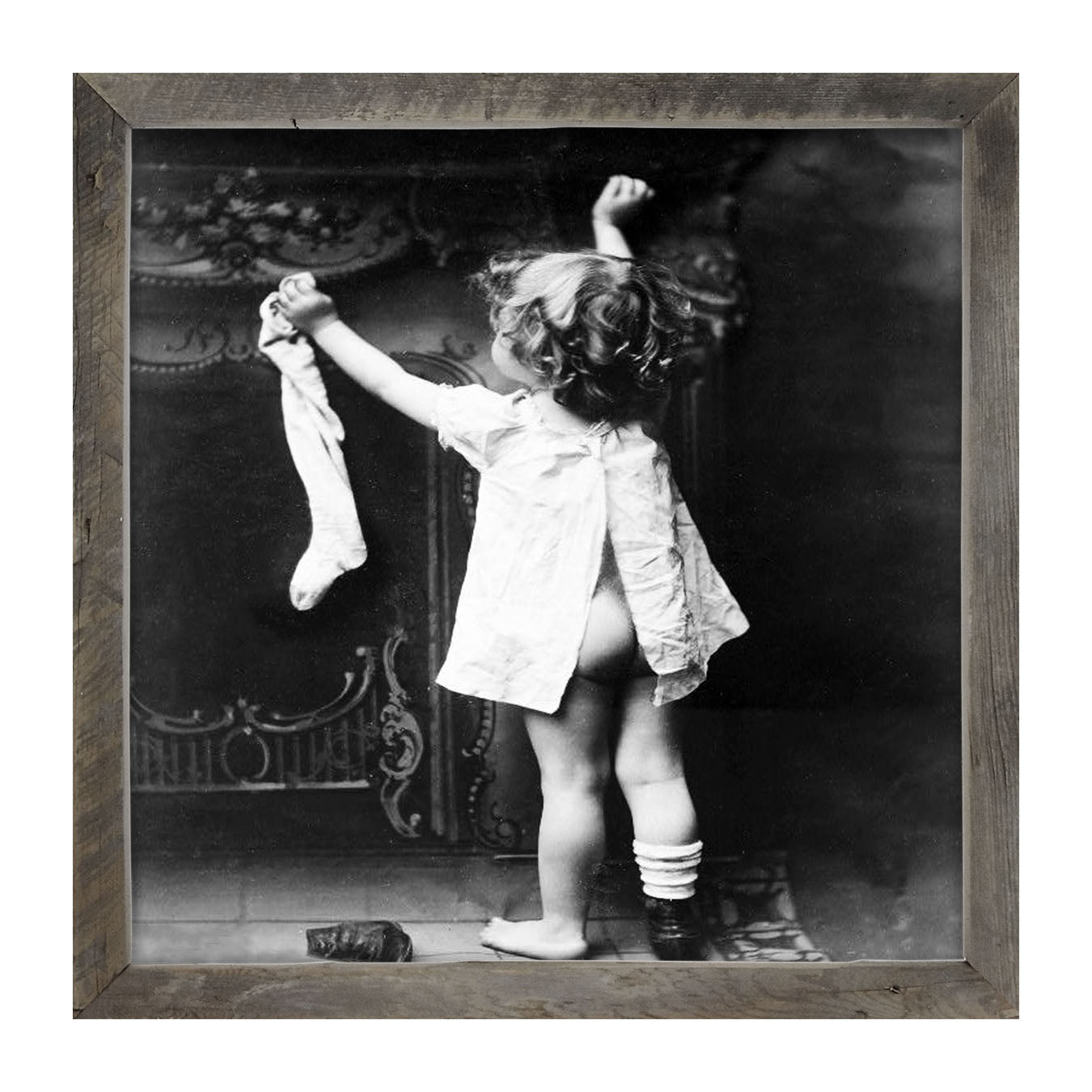 Hanging Her Stocking - Framed art