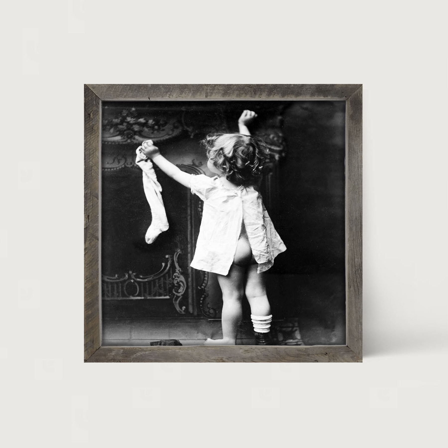 Hanging Her Stocking - Framed art