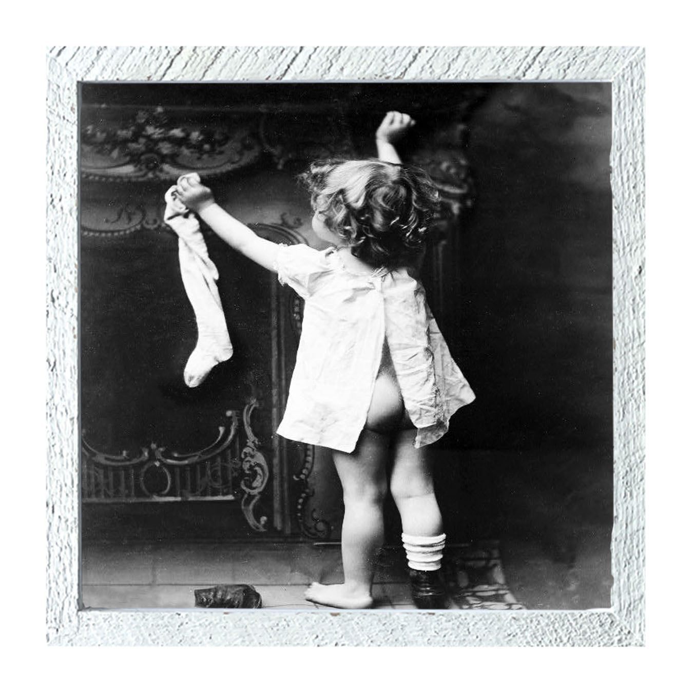 Hanging Her Stocking - Framed art