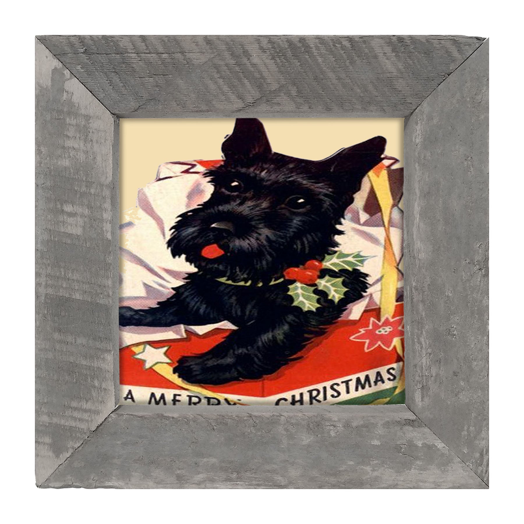 Christmas Scotty - Framed art