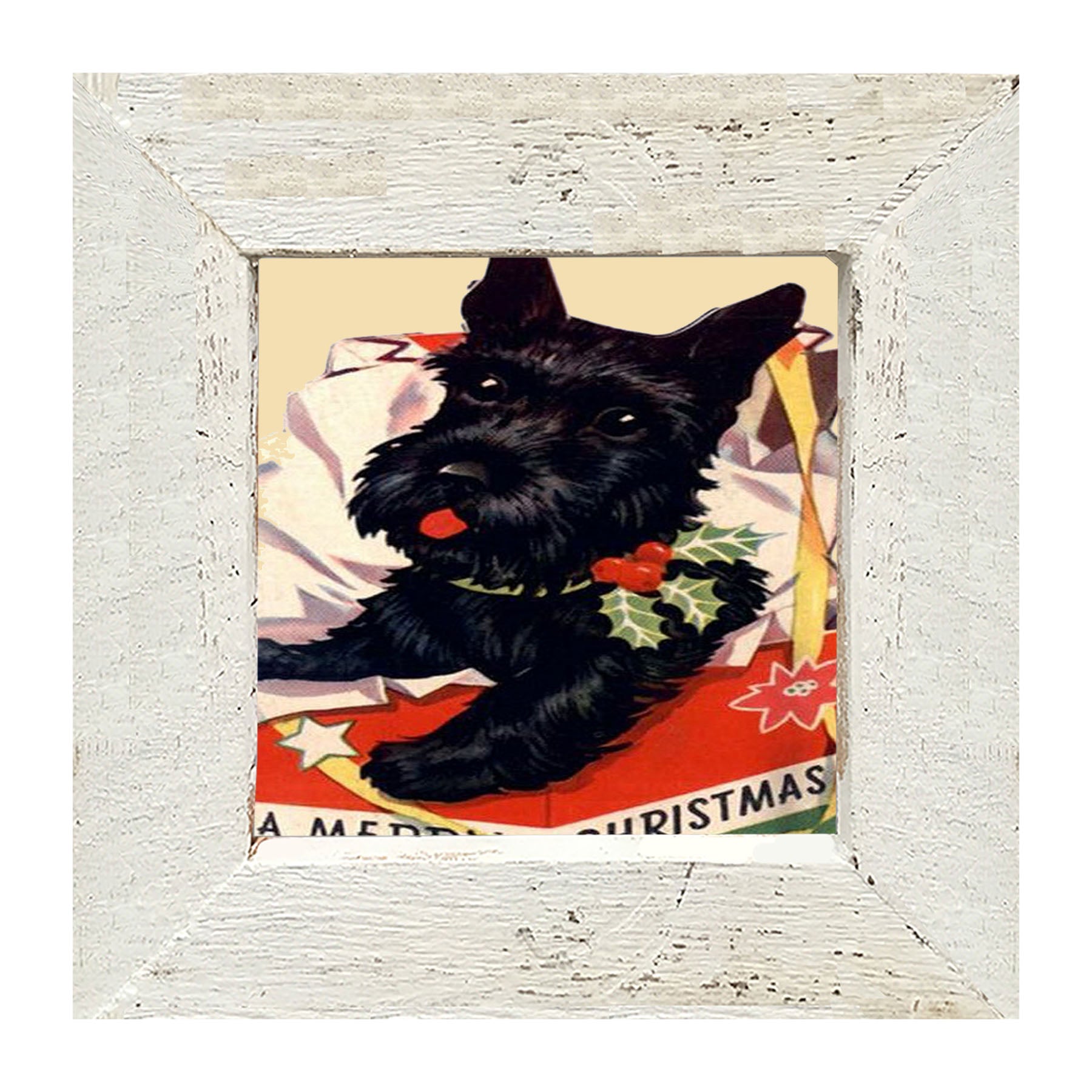 Christmas Scotty - Framed art
