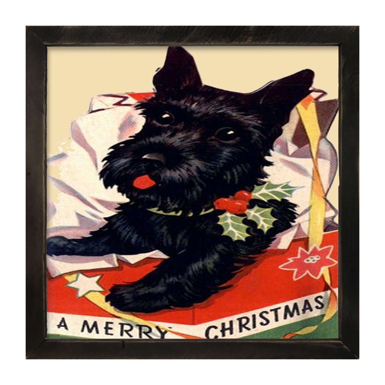 Christmas Scotty - Framed art