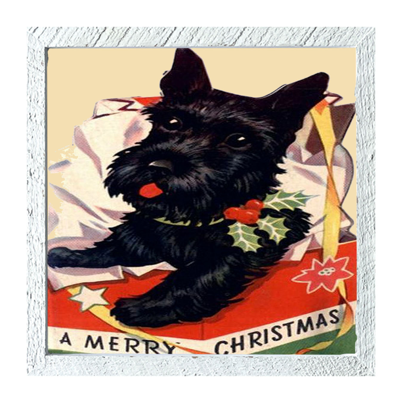 Christmas Scotty - Framed art