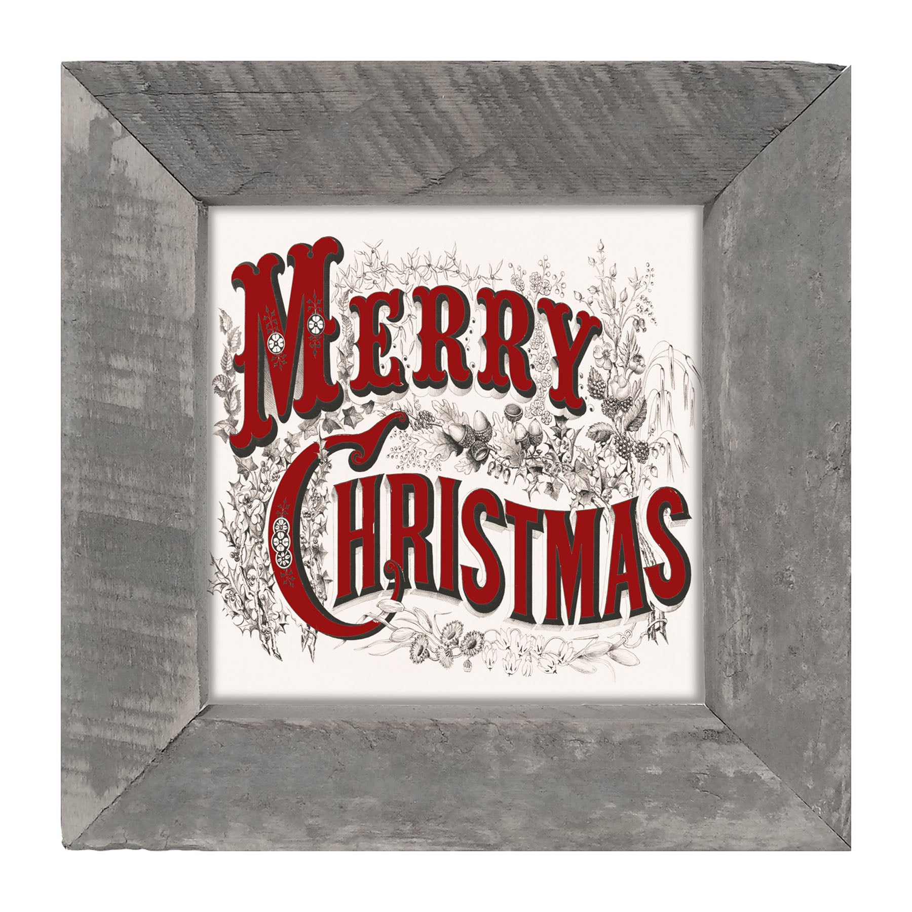 Merry Christmas (Red Letters) - Framed art