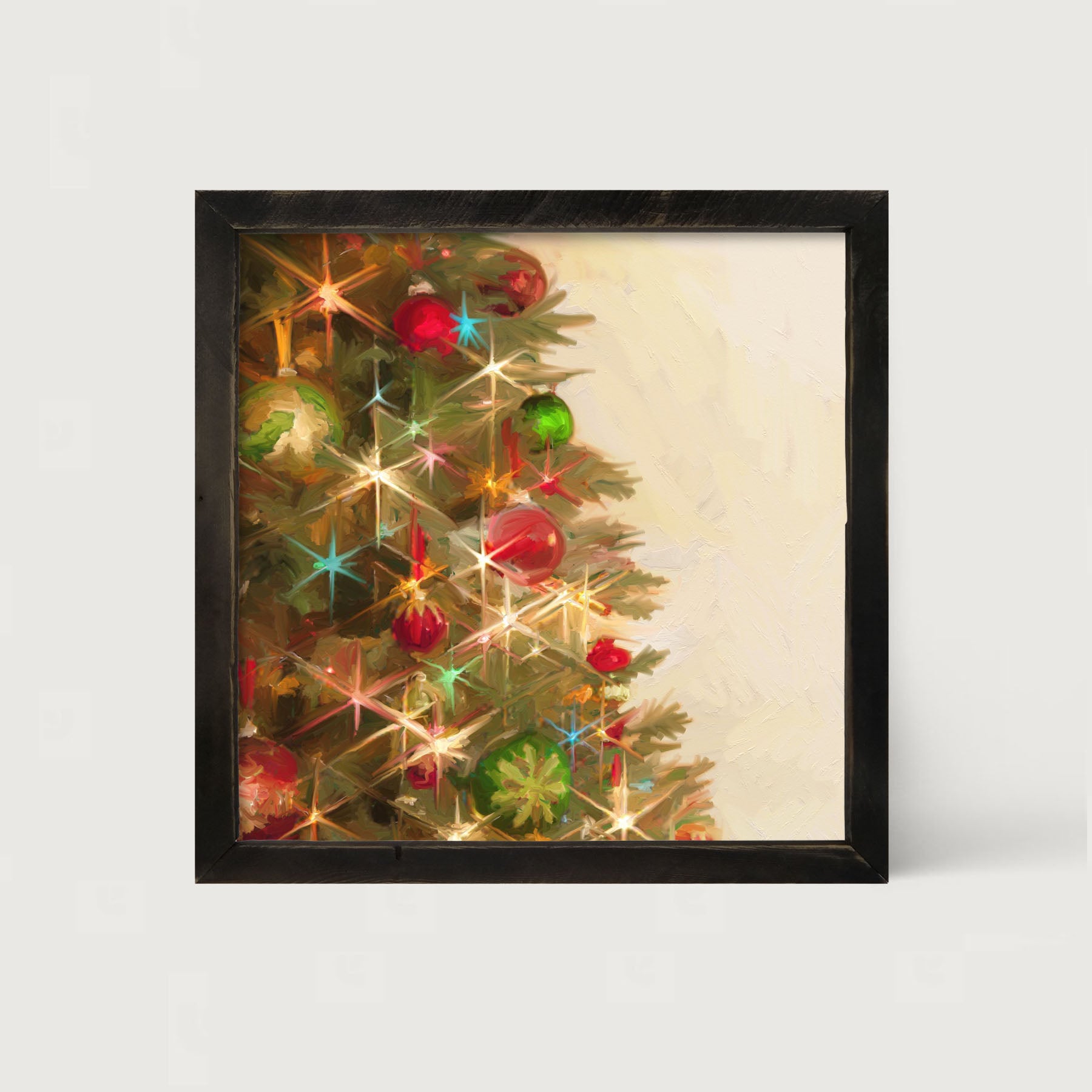 Lighted Christmas Tree - Framed art