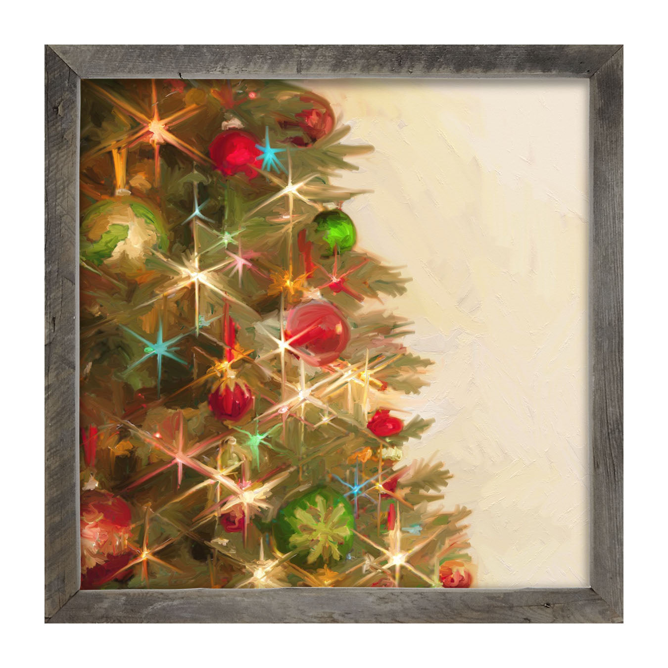Lighted Christmas Tree - Framed art