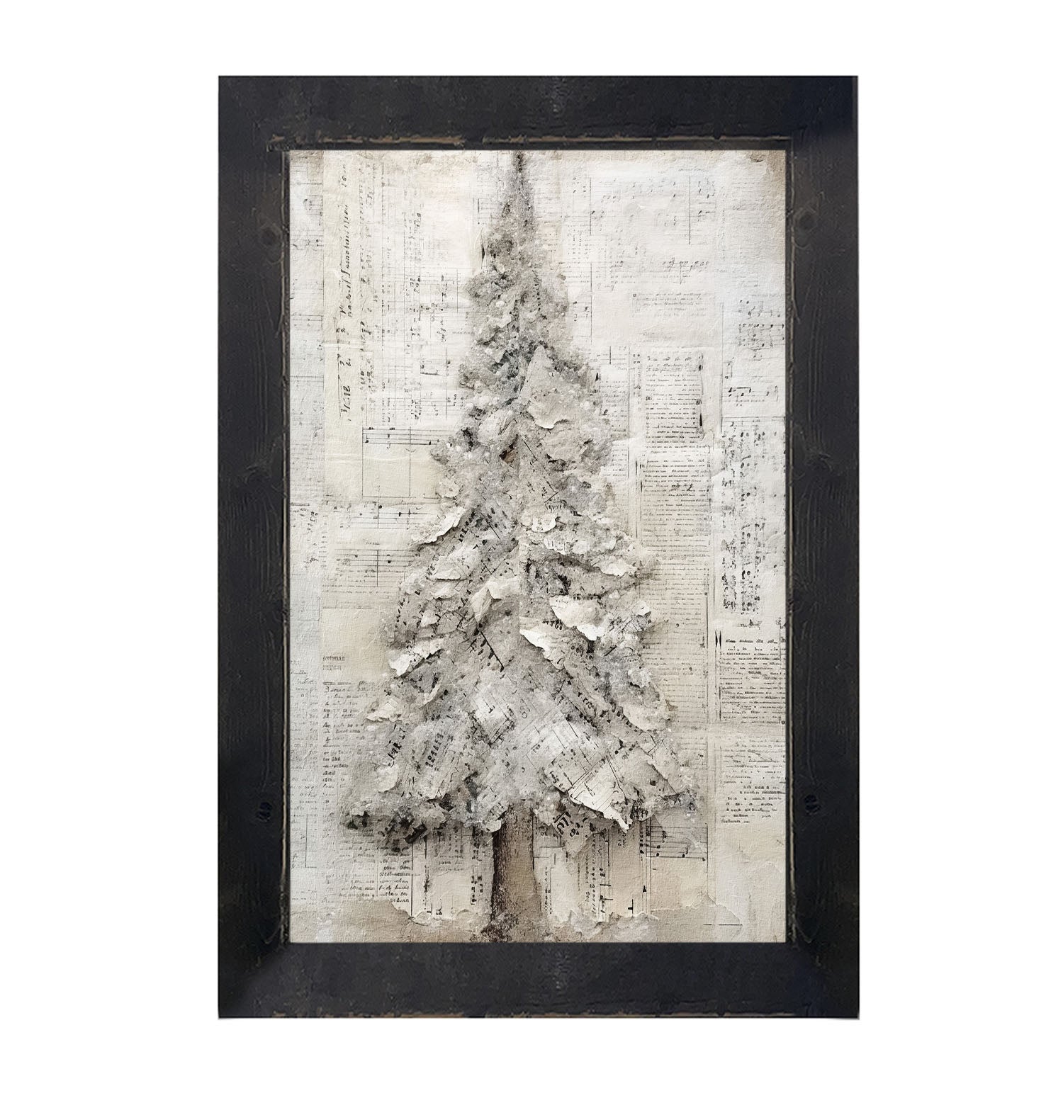 Paper-style Christmas Tree 3 - Framed art