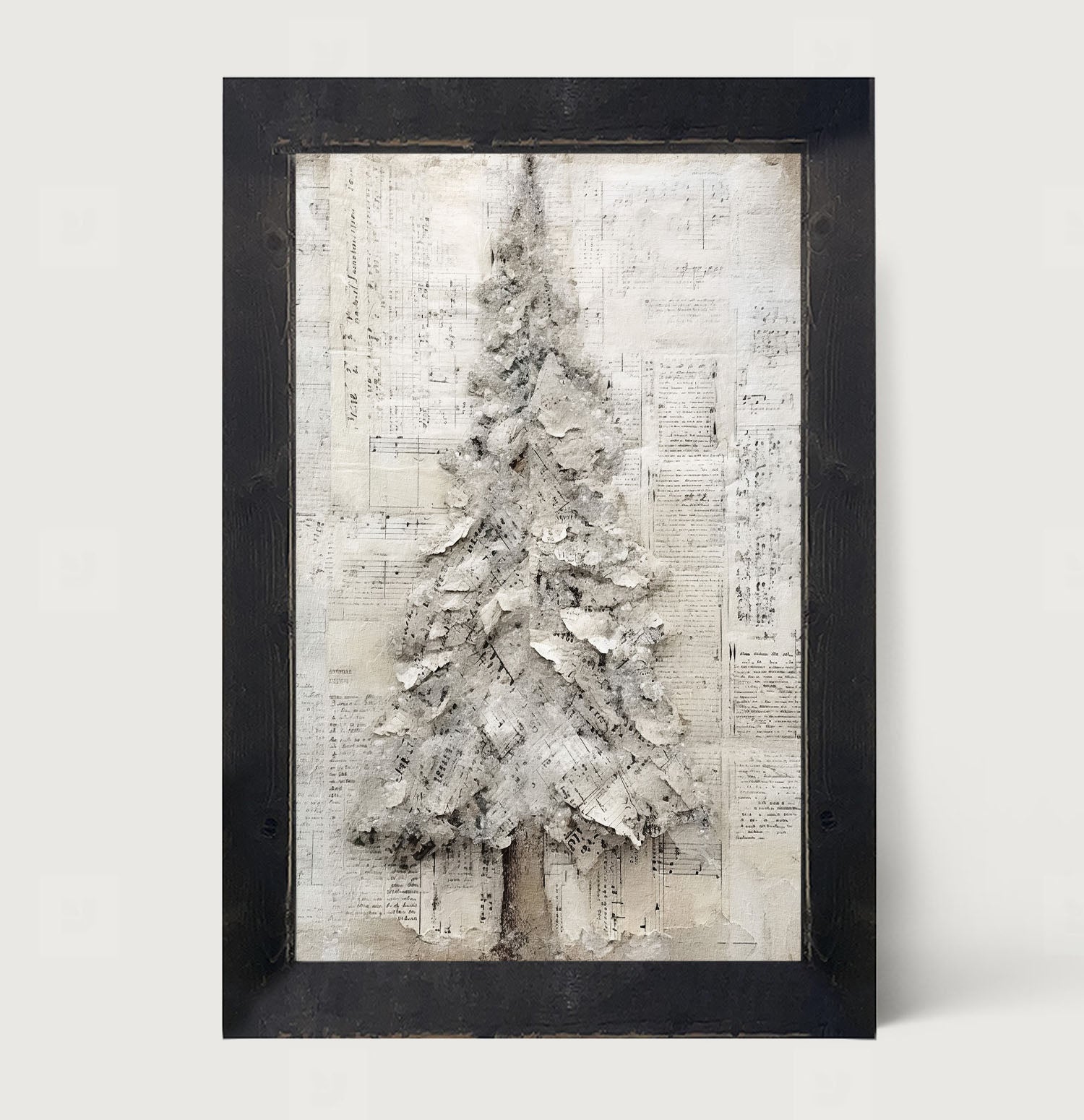 Paper-style Christmas Tree 3 - Framed art