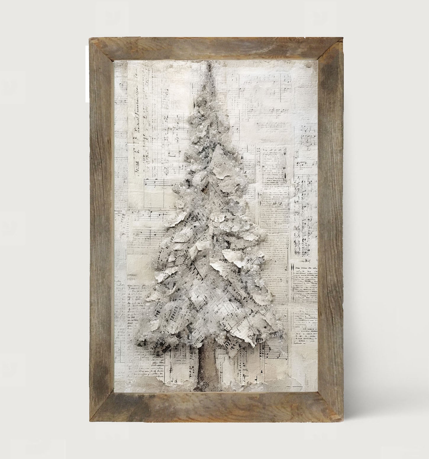 Paper-style Christmas Tree 3 - Framed art