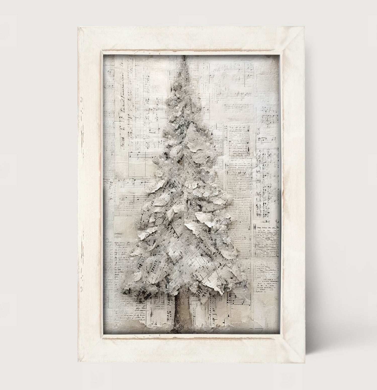 Paper-style Christmas Tree 3 - Framed art