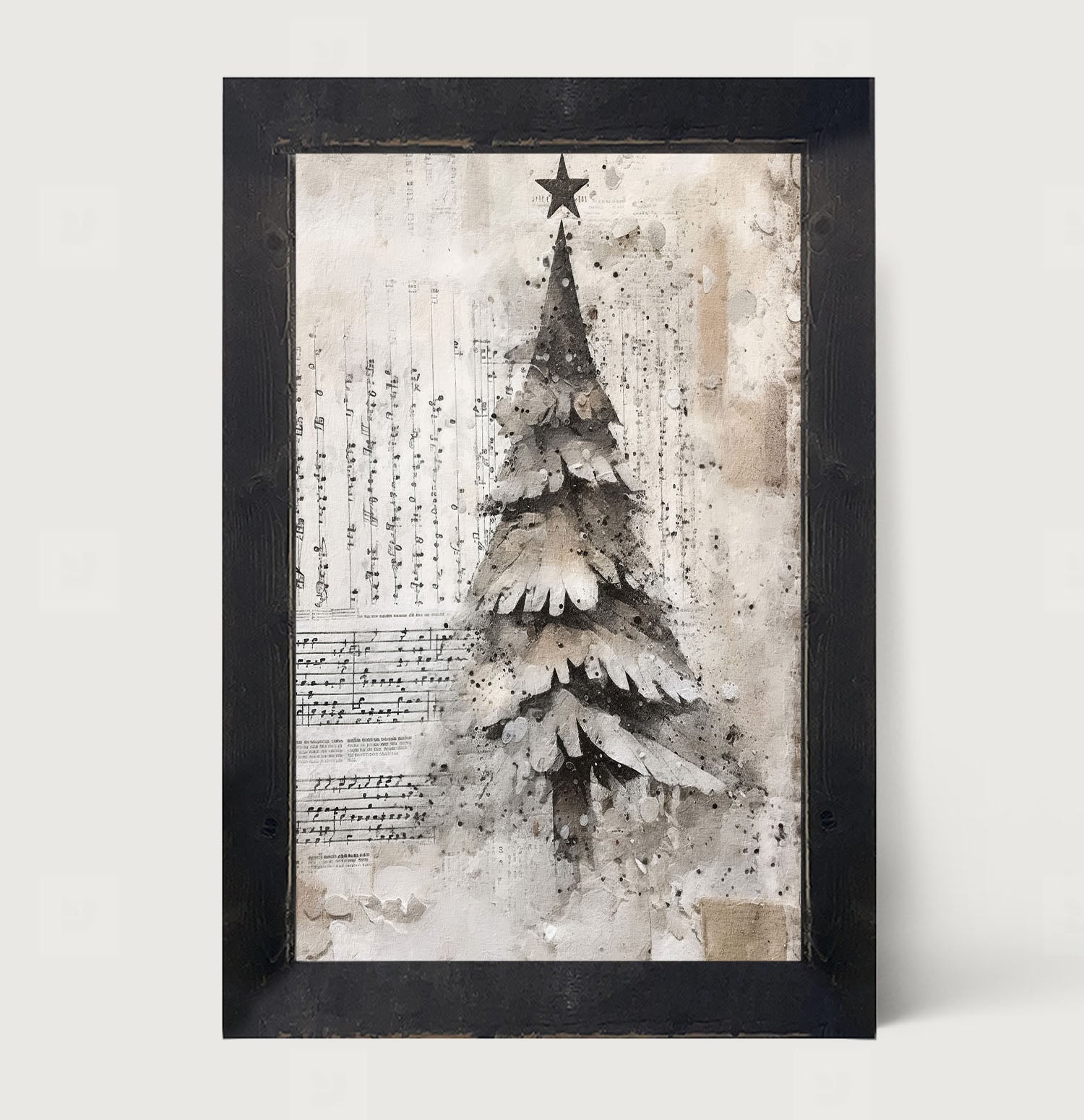 Paper-style Christmas Tree 4 - Framed art