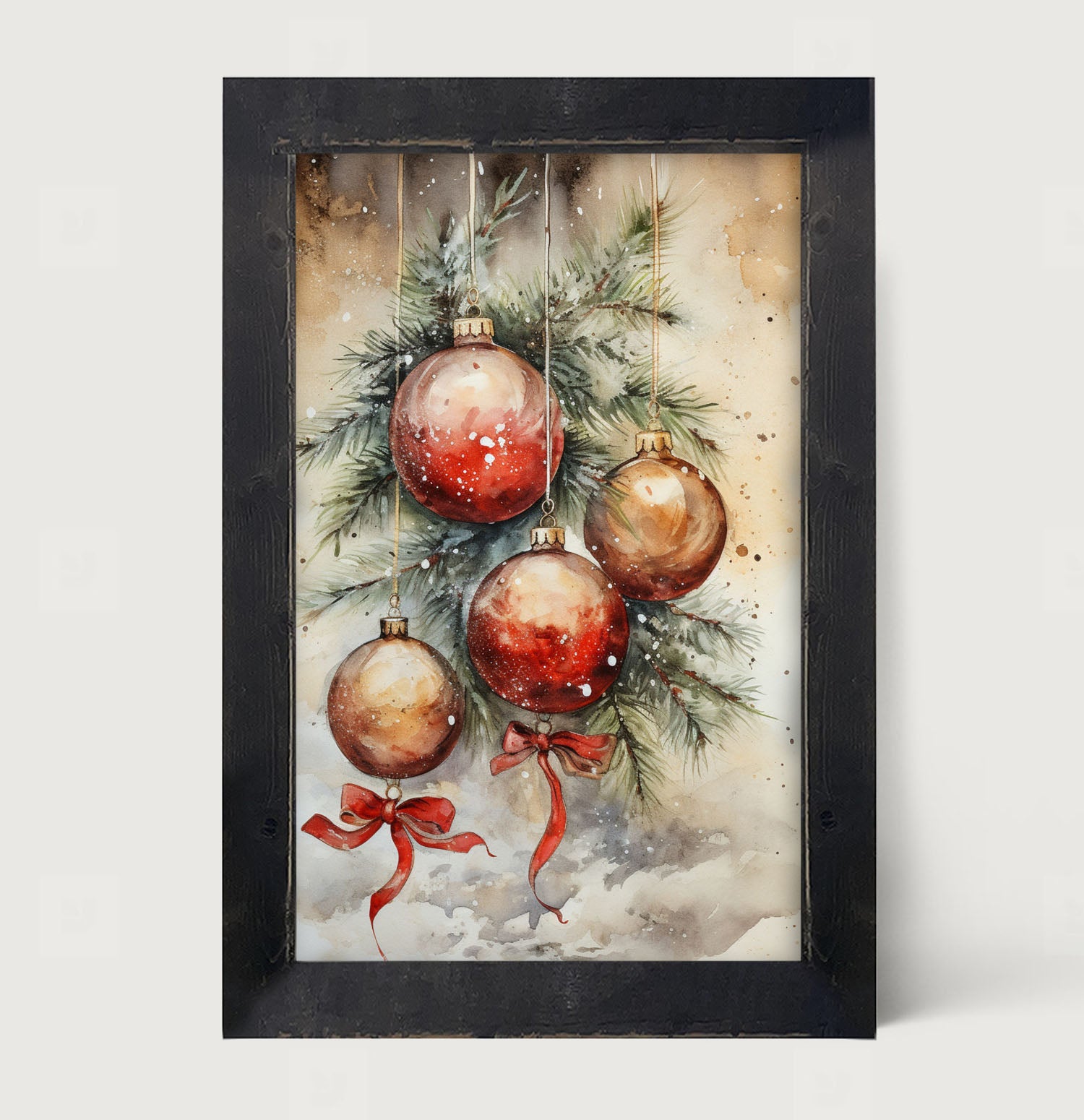 Christmas ornaments - Framed art