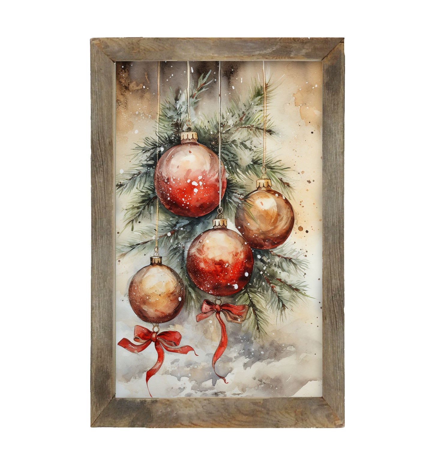 Christmas ornaments - Framed art