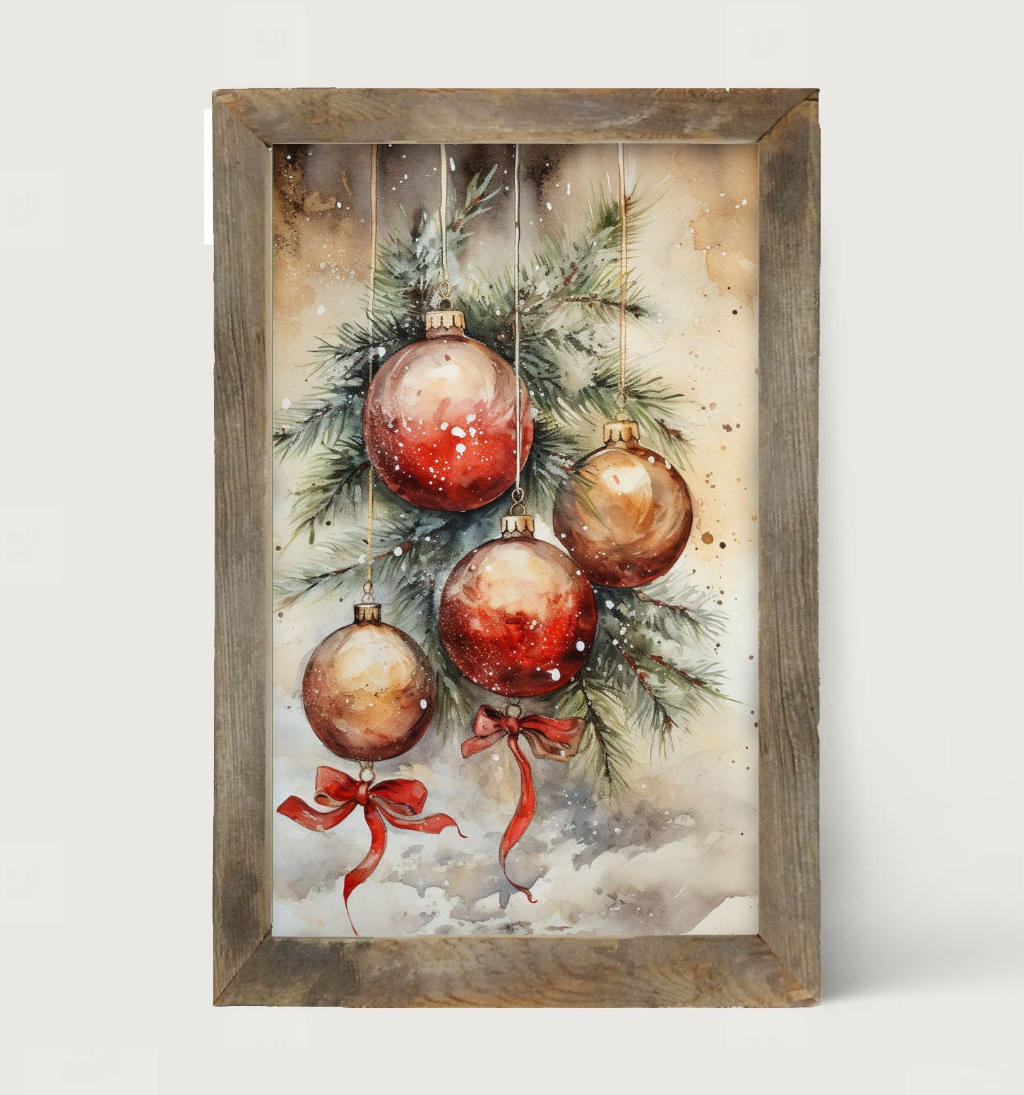Christmas ornaments - Framed art