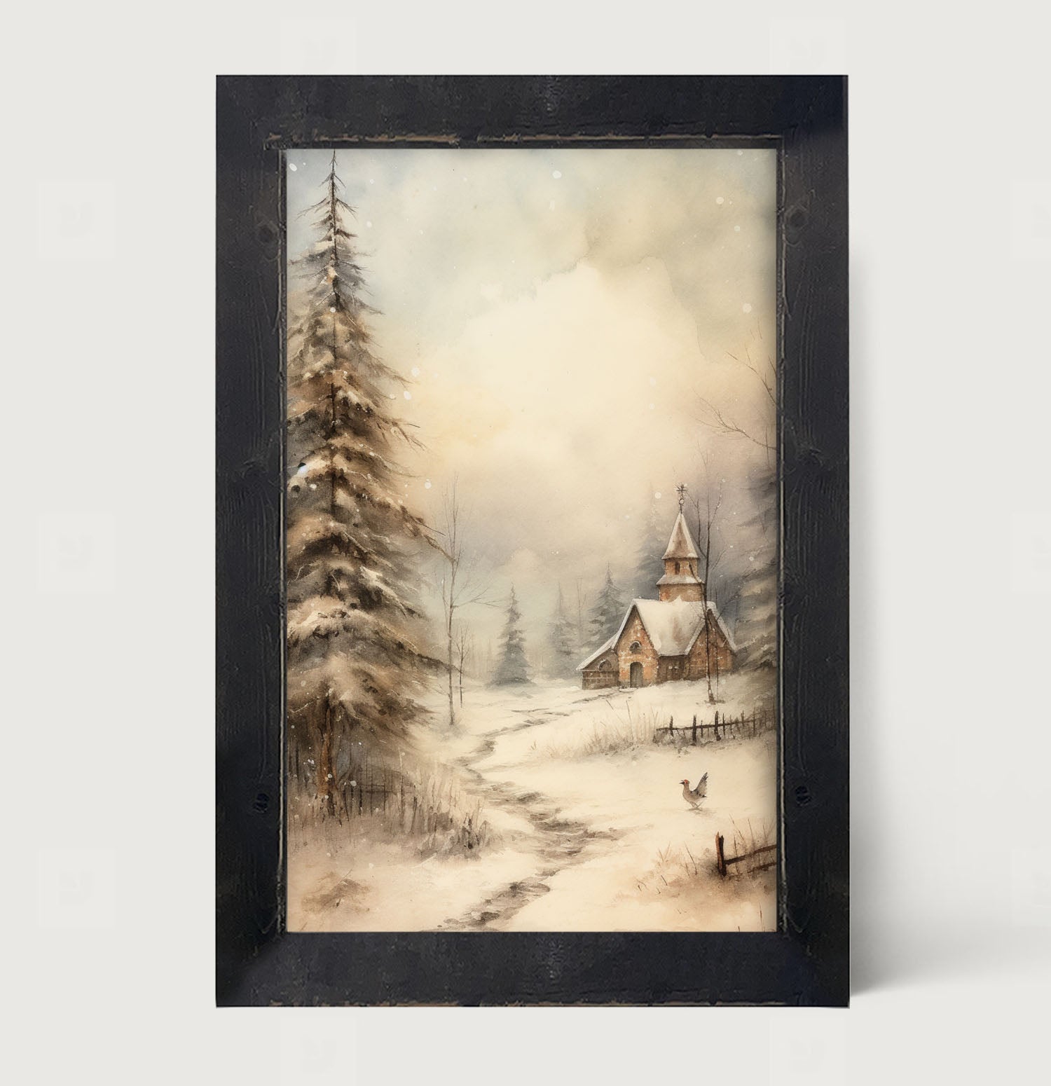 Serene winter view - Framed art