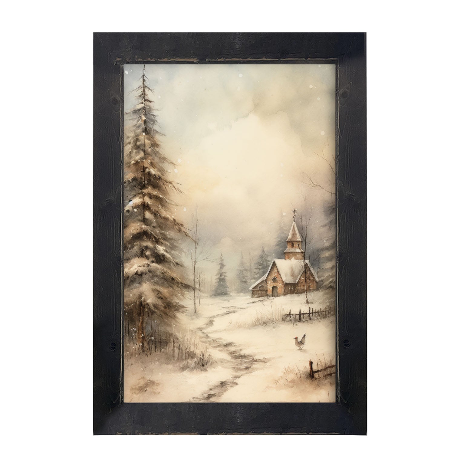 Serene winter view - Framed art