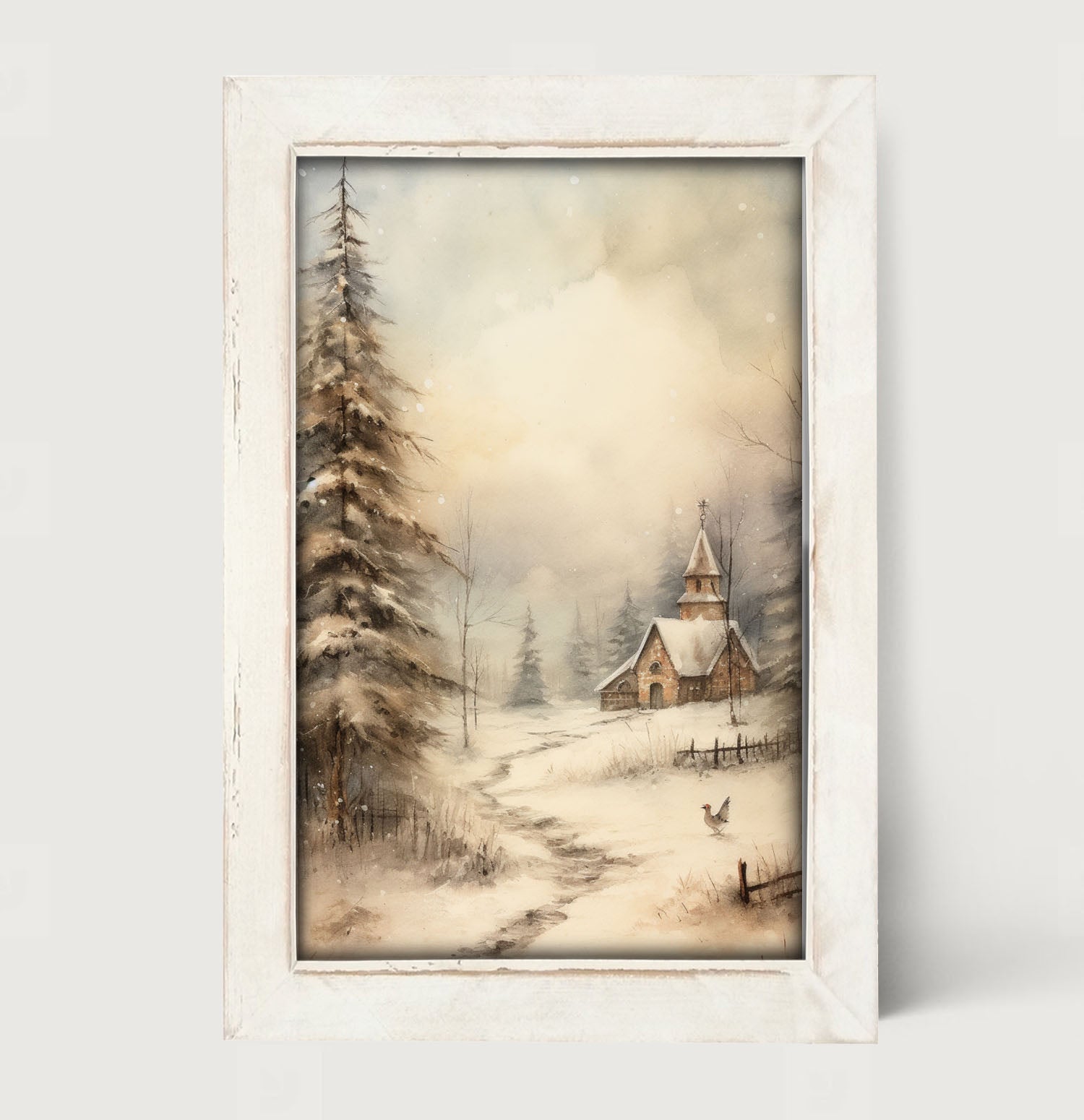 Serene winter view - Framed art