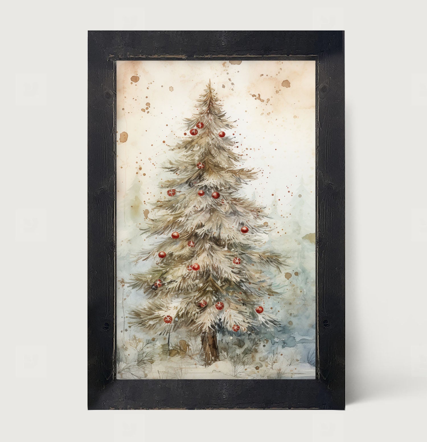 Vintage Christmas tree - Framed art