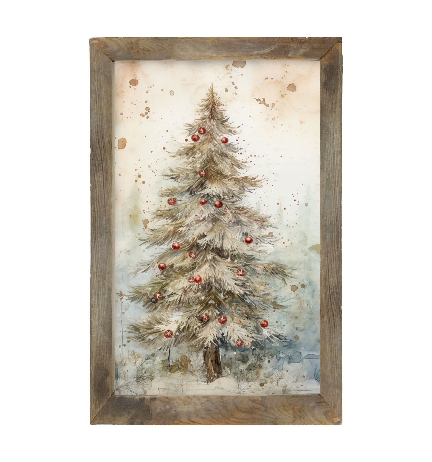 Vintage Christmas tree - Framed art