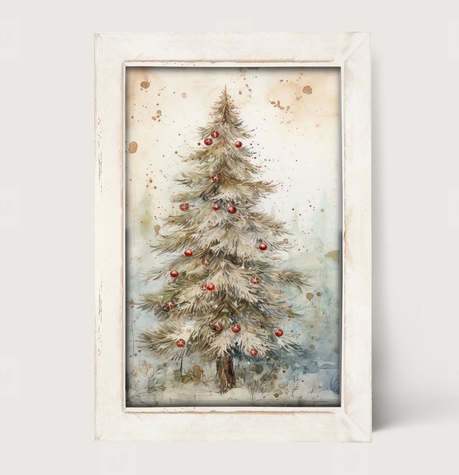 Vintage Christmas tree - Framed art