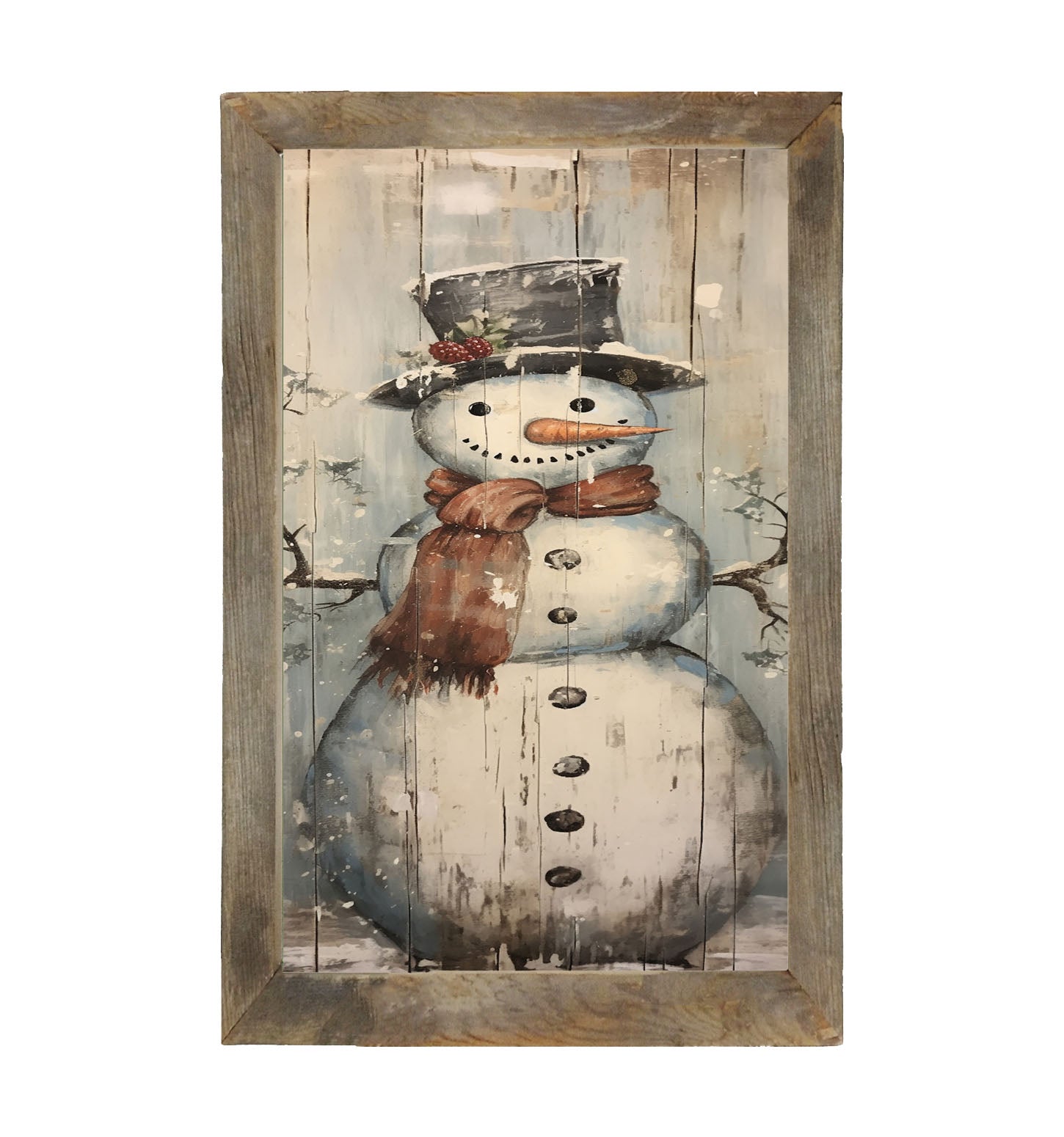 Smiling snowman - Framed art
