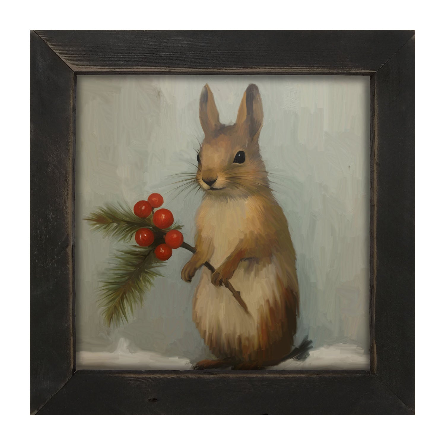 Christmas Squirrel - Framed Art