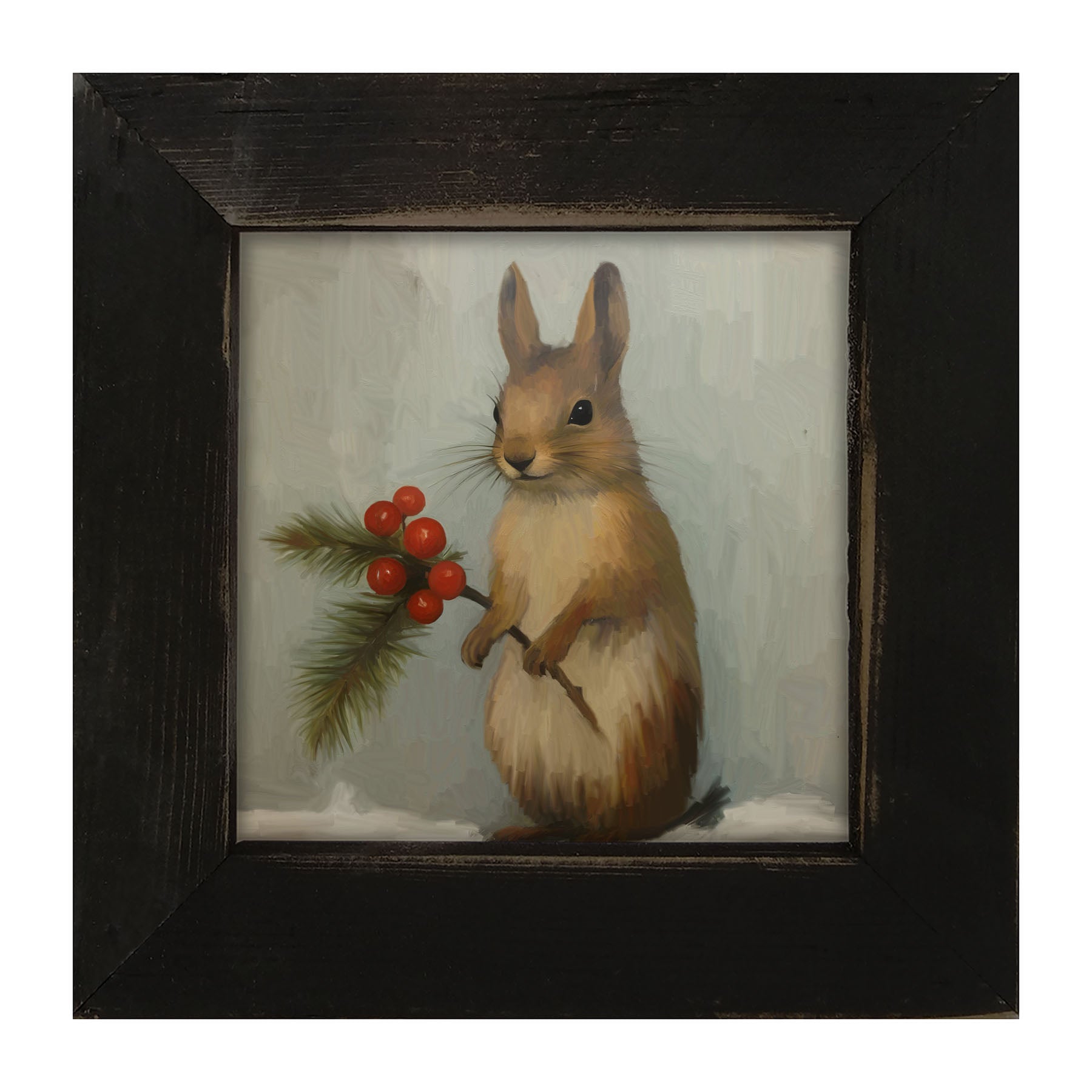 Christmas Squirrel - Framed Art