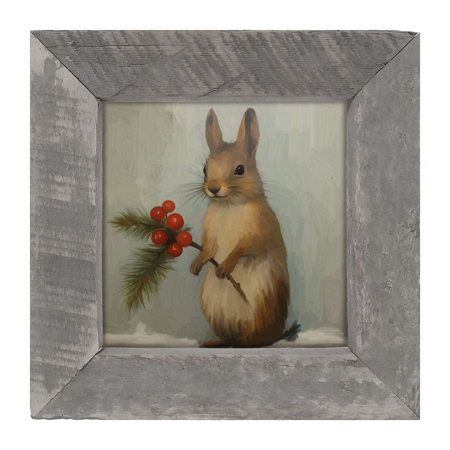 Christmas Squirrel - Framed Art