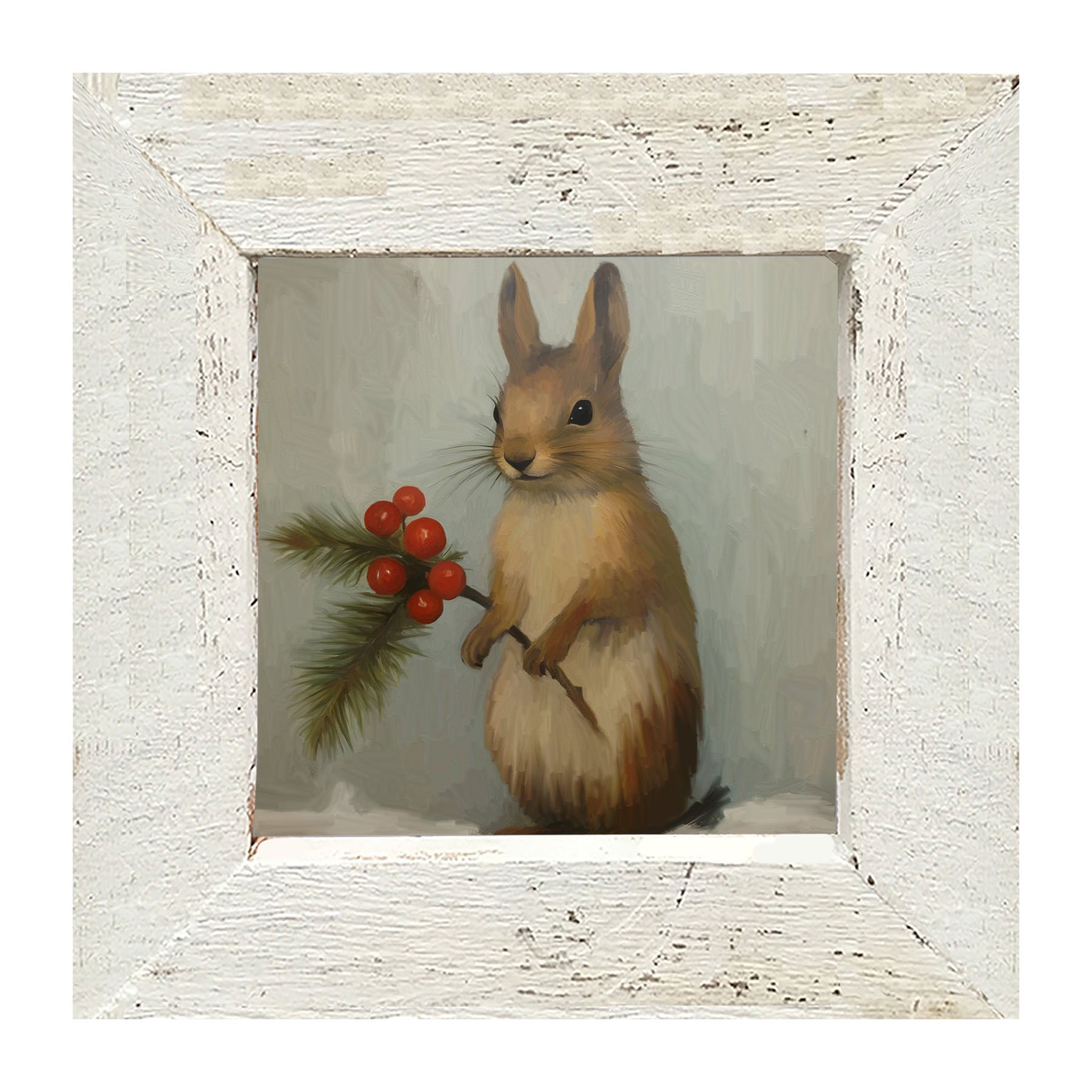 Christmas Squirrel - Framed Art