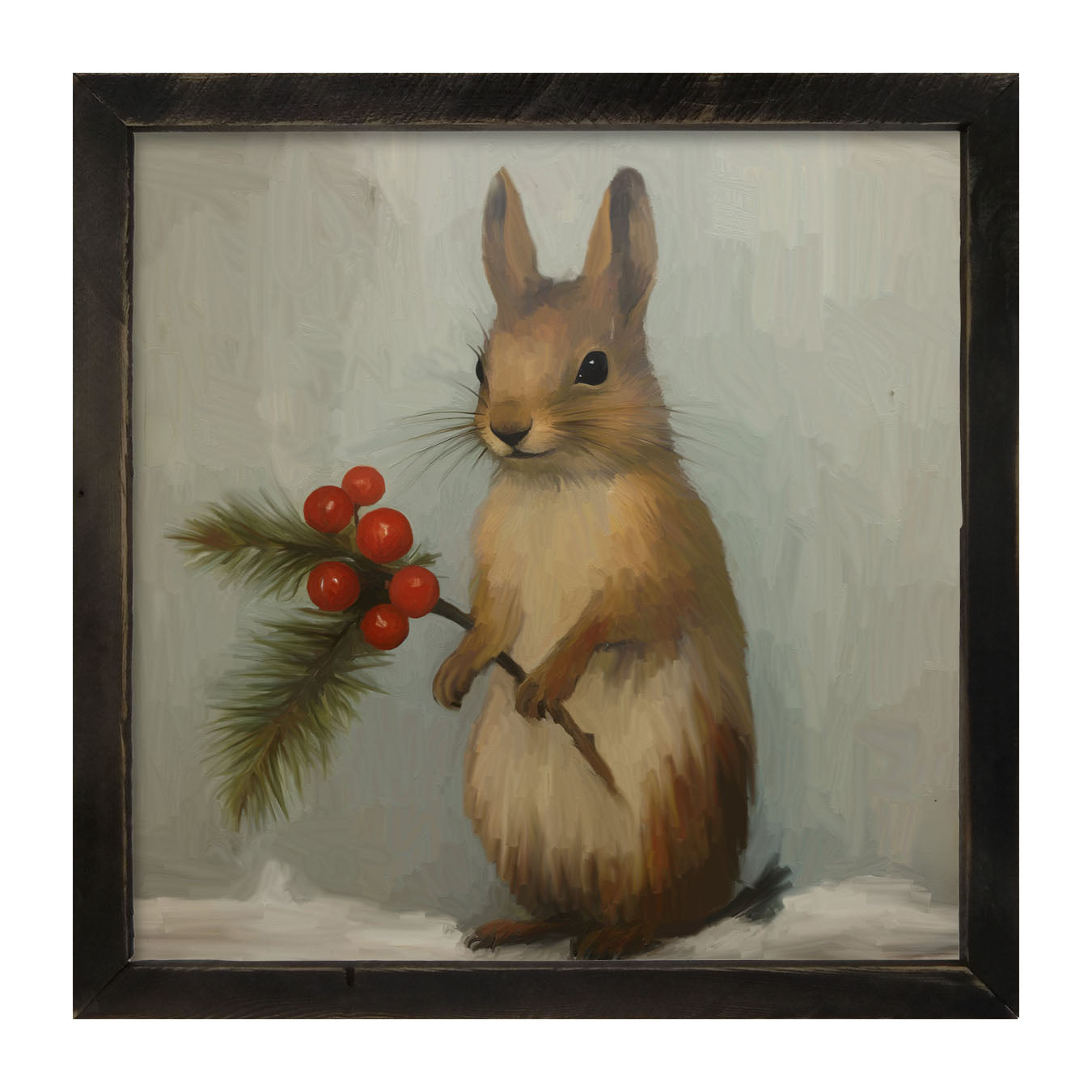Christmas Squirrel - Framed Art