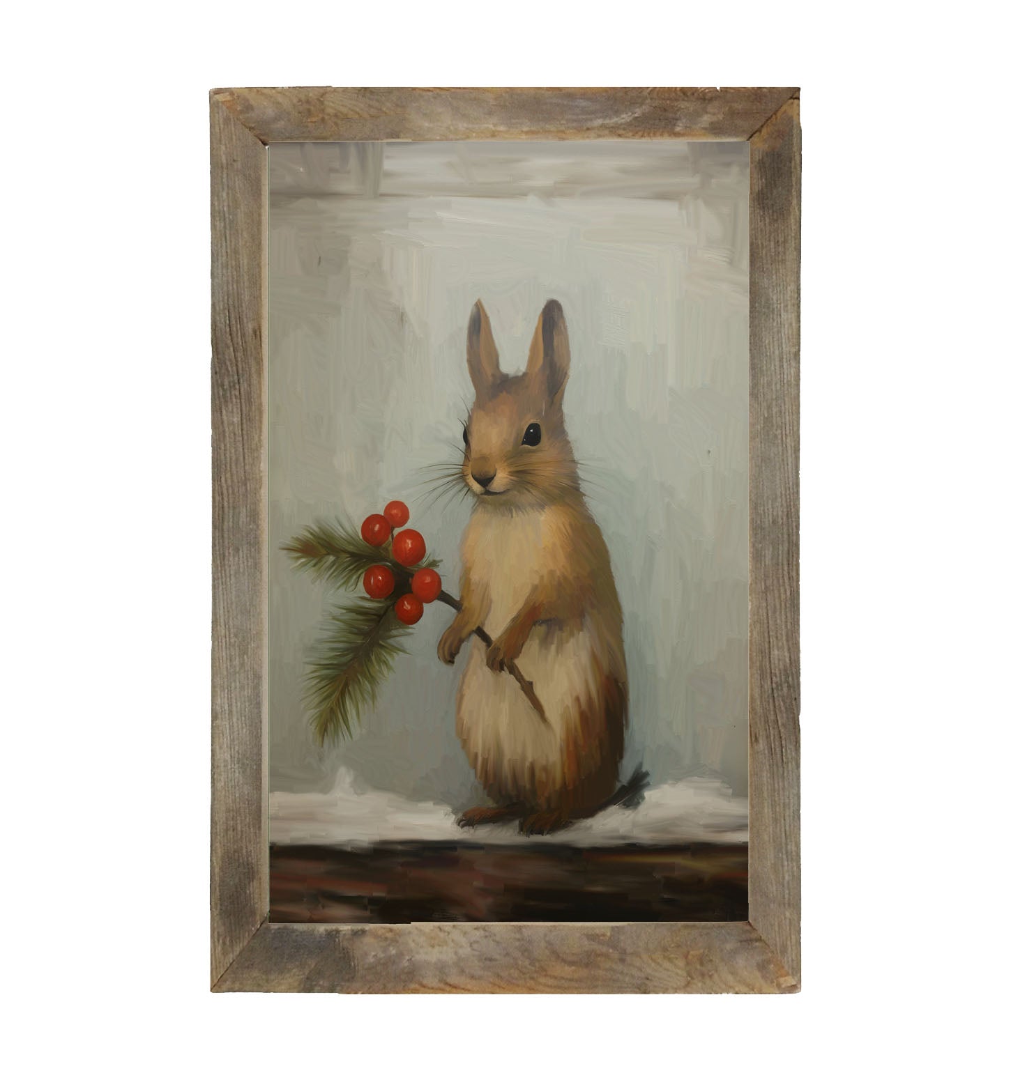 Christmas Squirrel - Framed Art