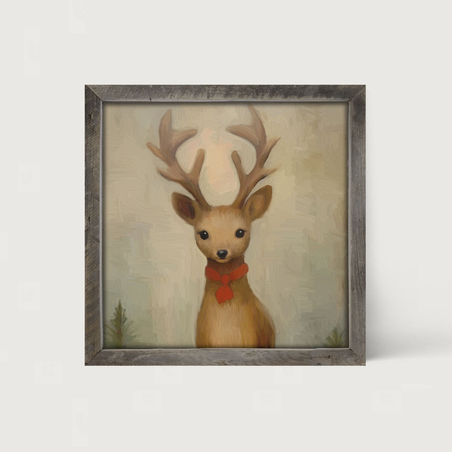 Christmas Reindeer - Framed Art