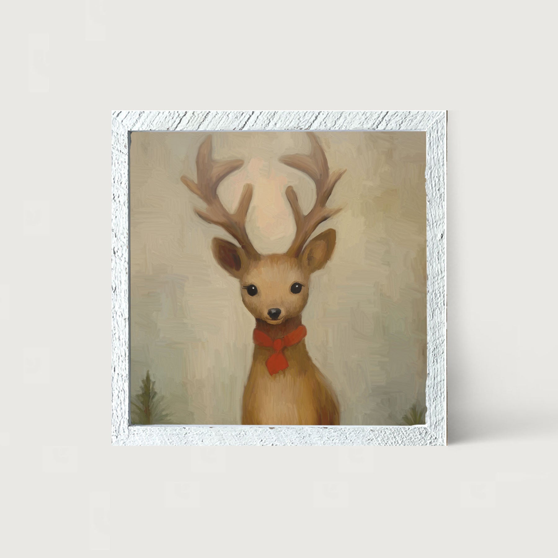 Christmas Reindeer - Framed Art
