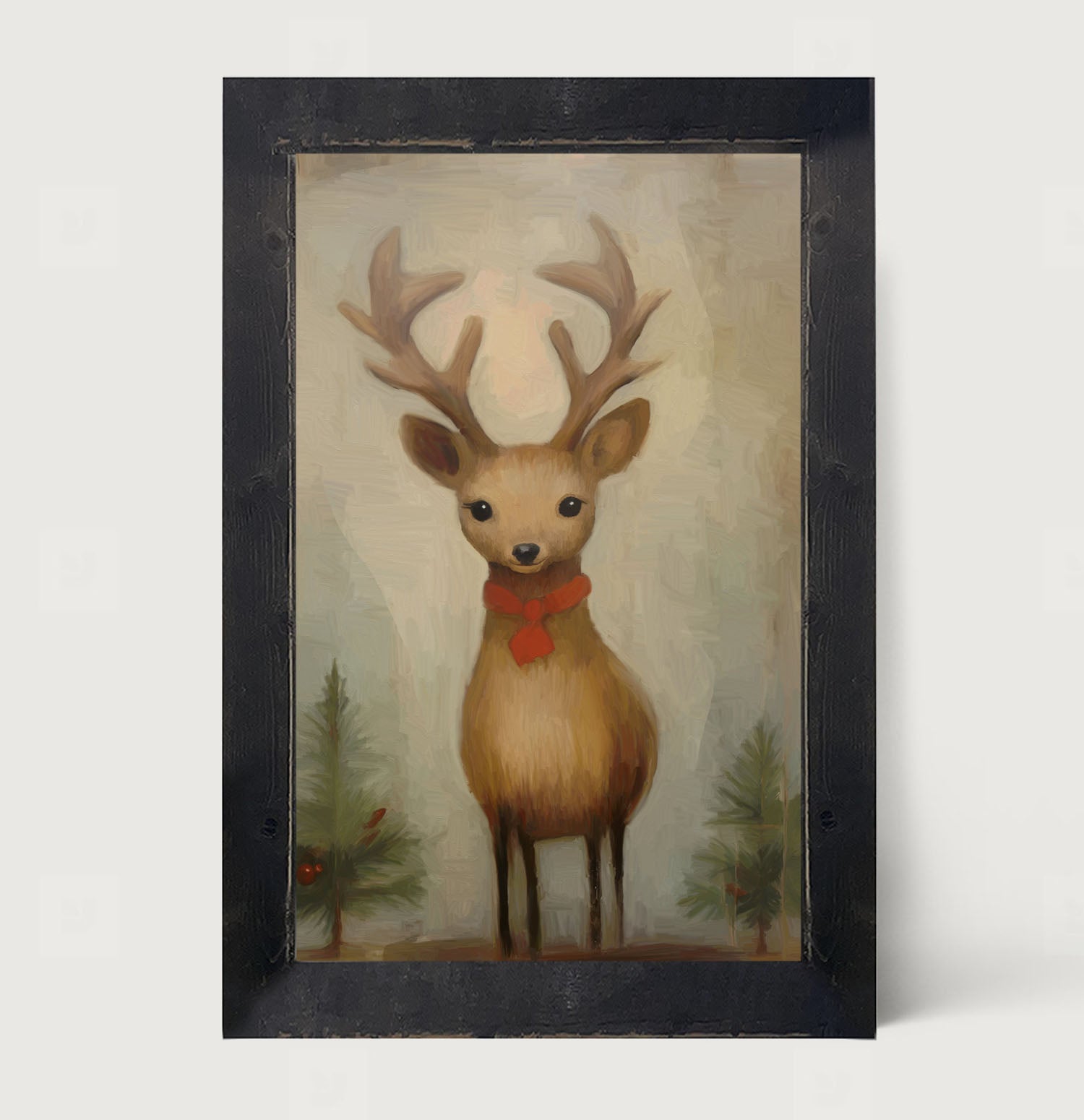Christmas Reindeer - Framed Art