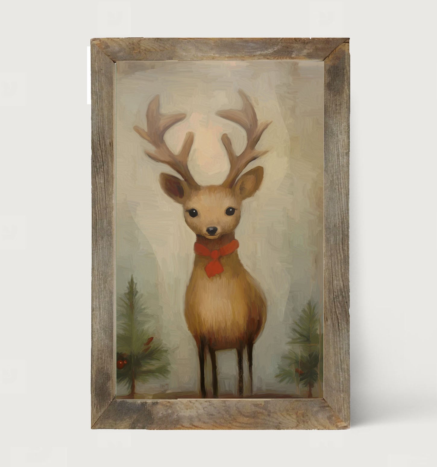 Christmas Reindeer - Framed Art