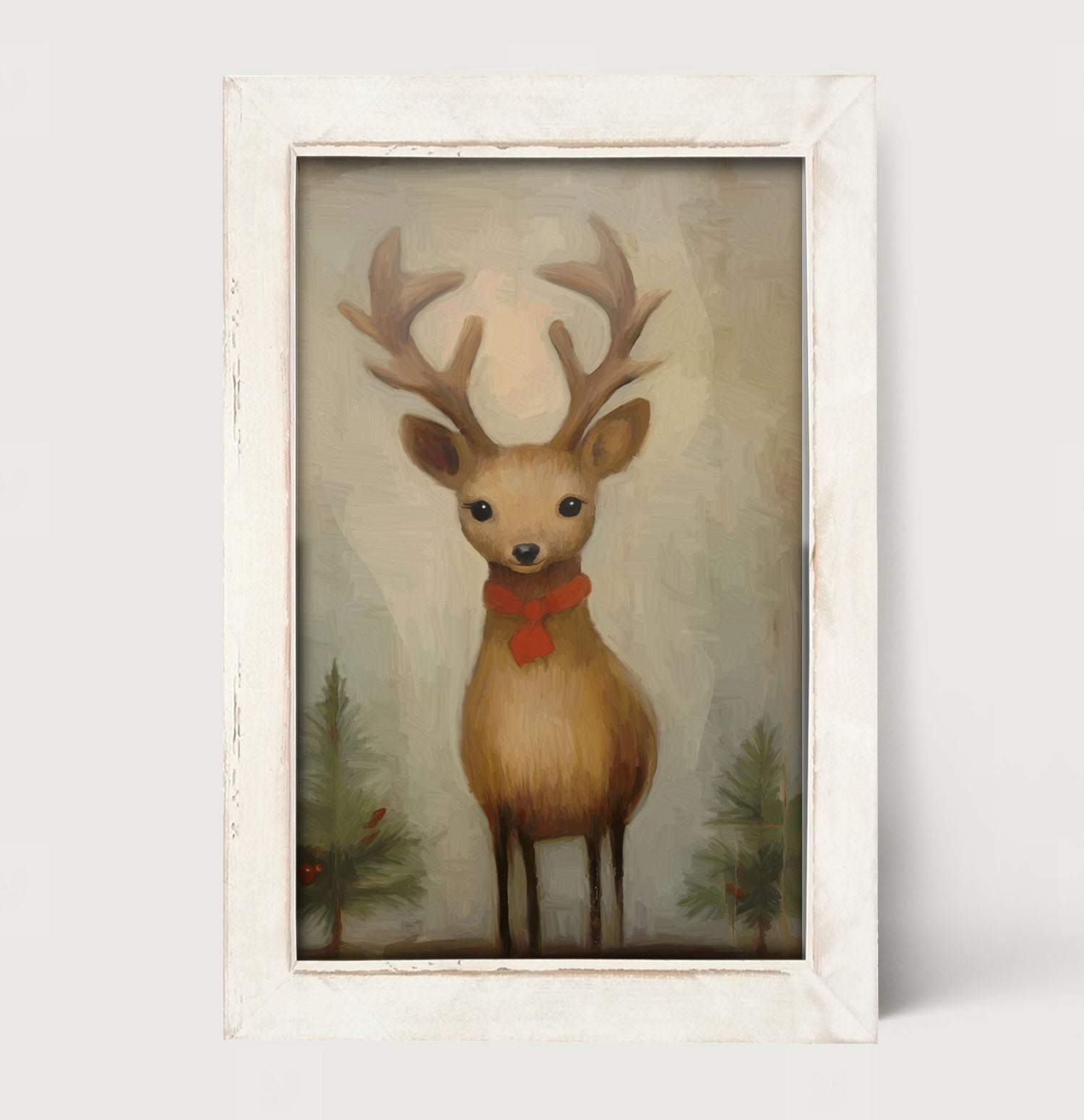 Christmas Reindeer - Framed Art
