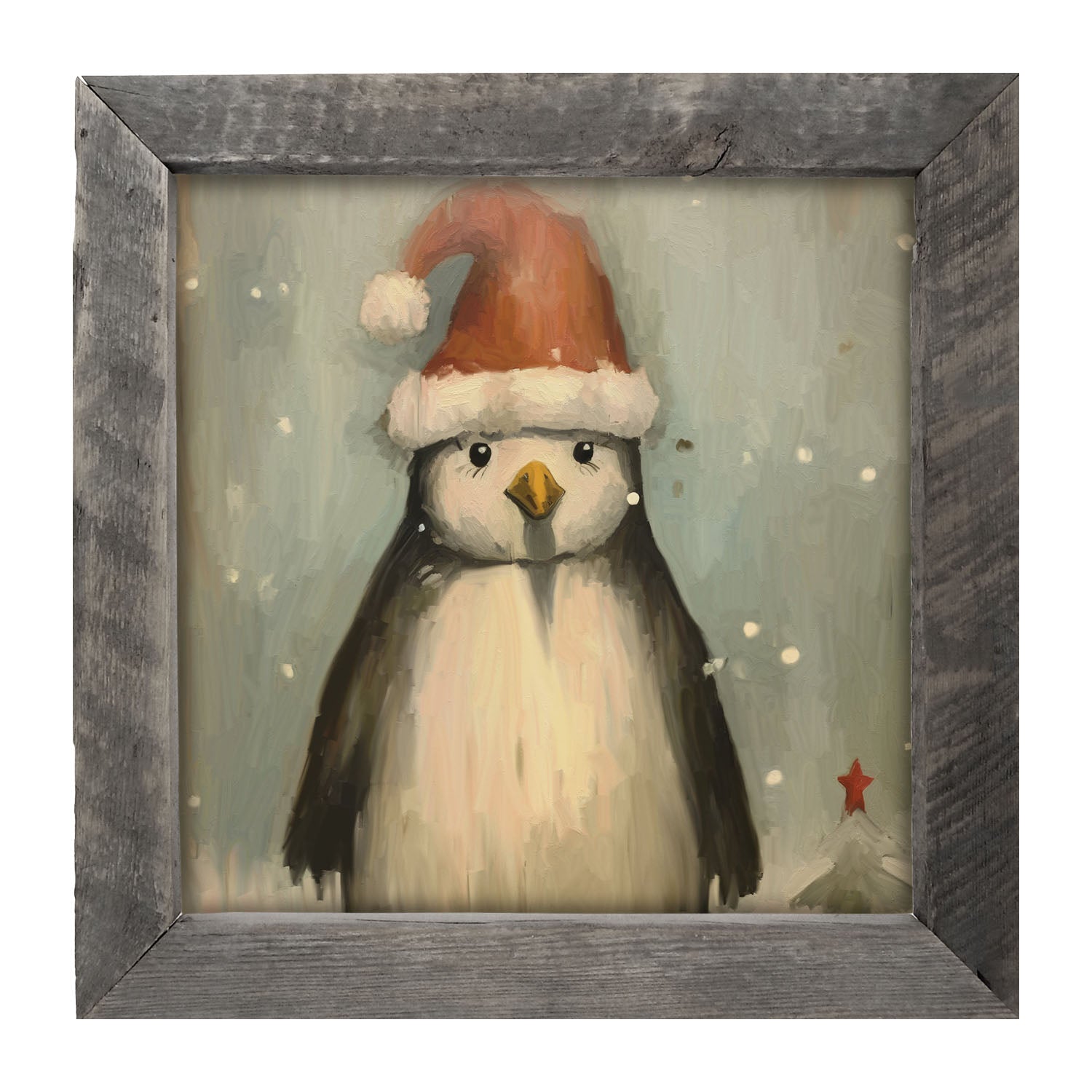 Christmas Penguin - Framed Art