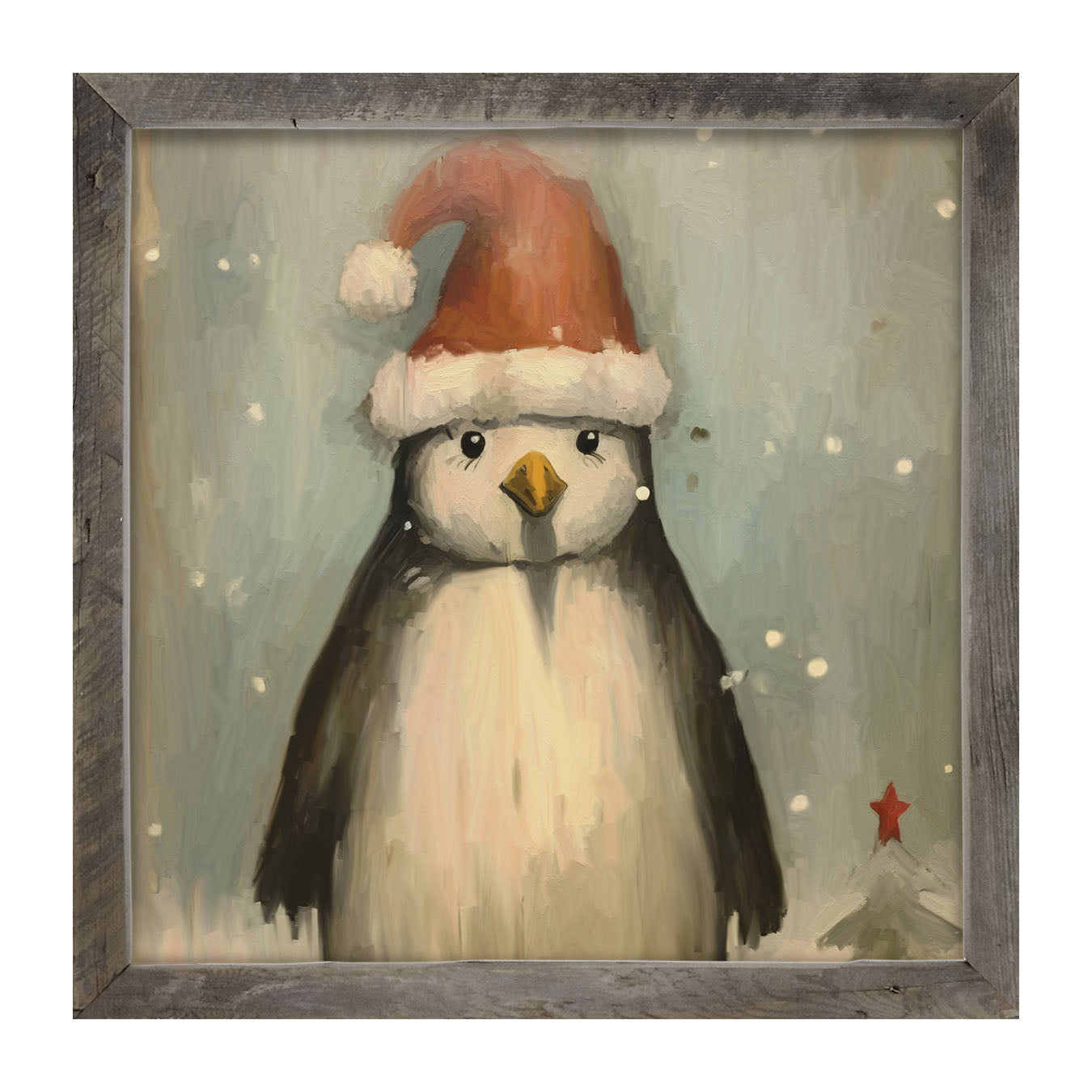 Christmas Penguin - Framed Art