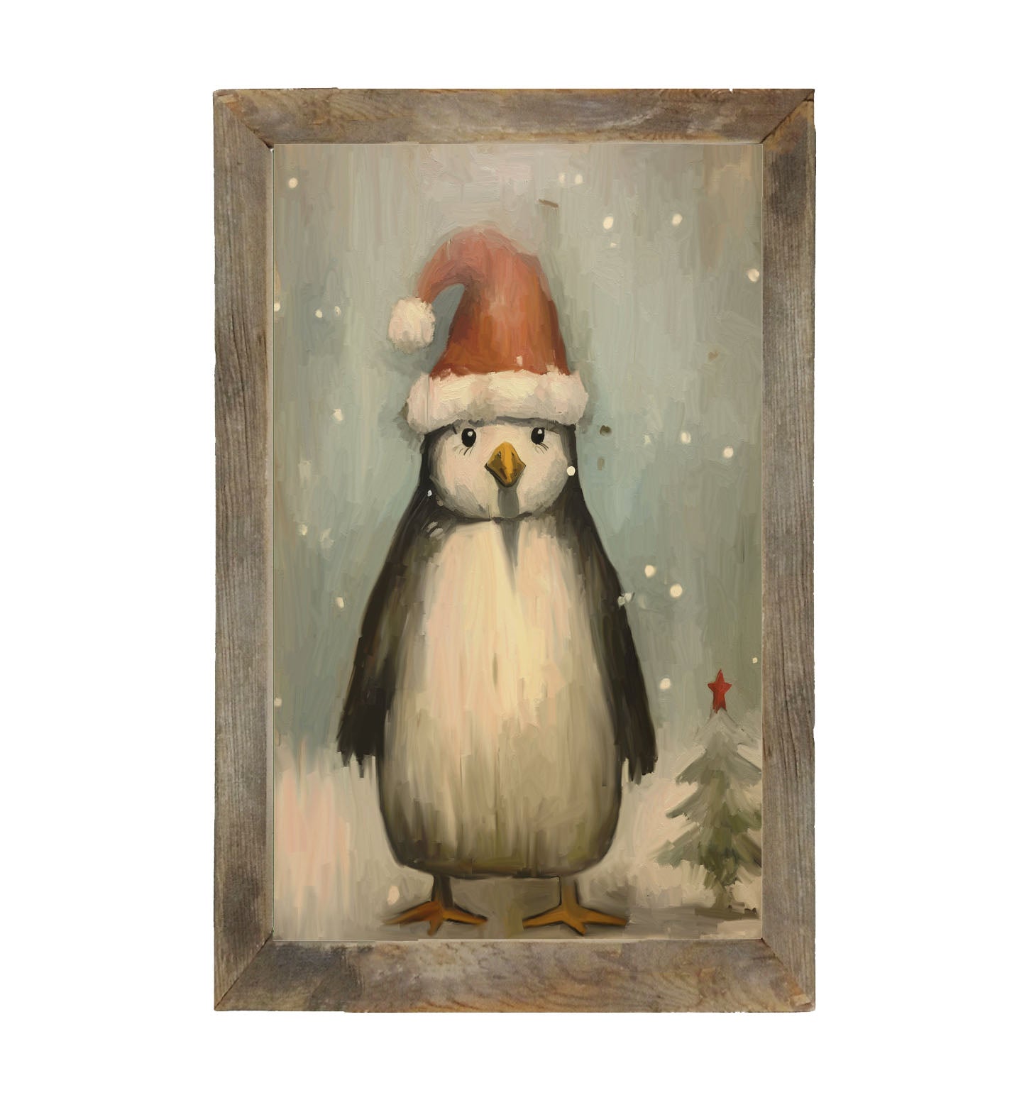 Christmas Penguin - Framed Art