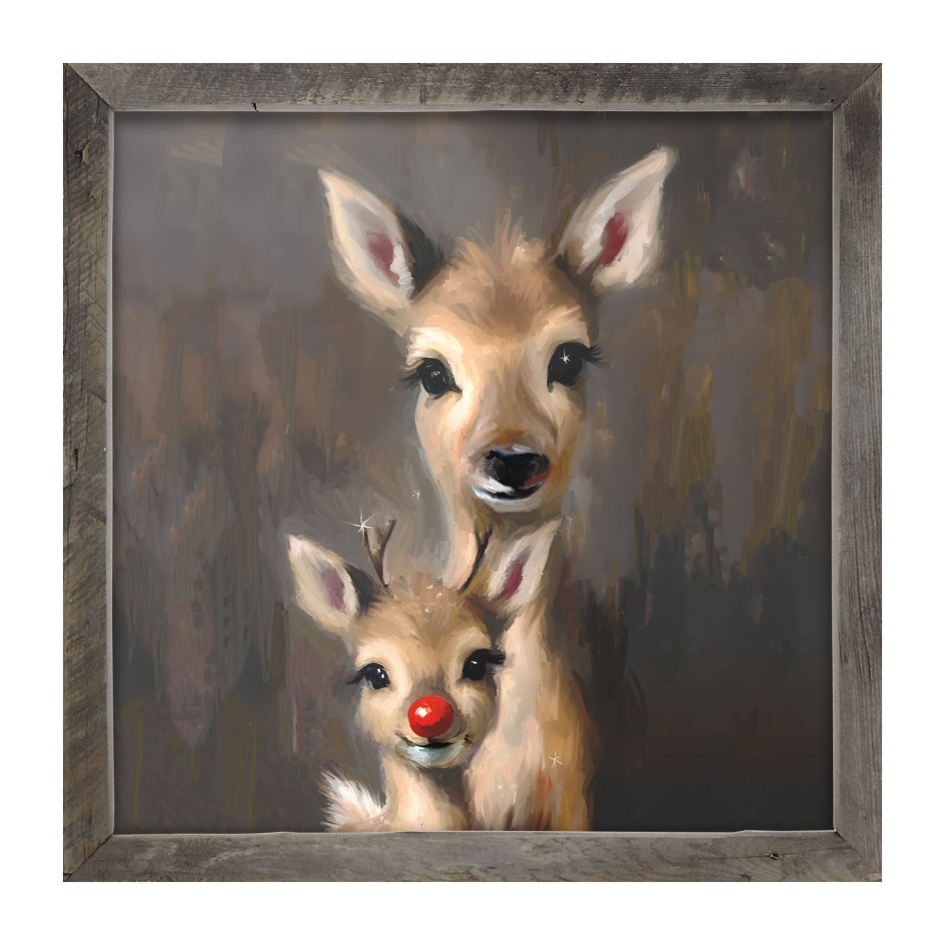 Rudolph and Mama - Framed Art
