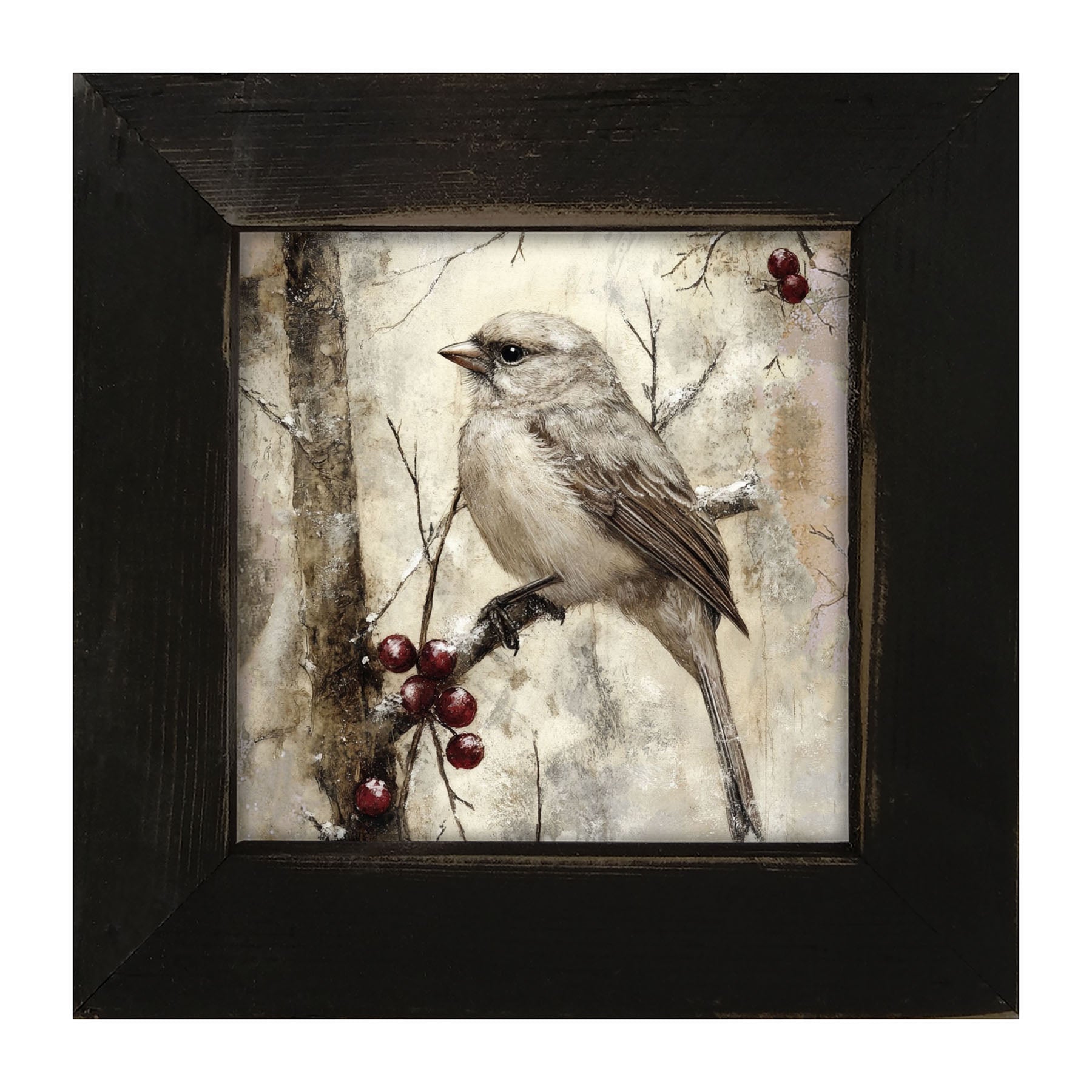 Bird with Berries - Framed Art